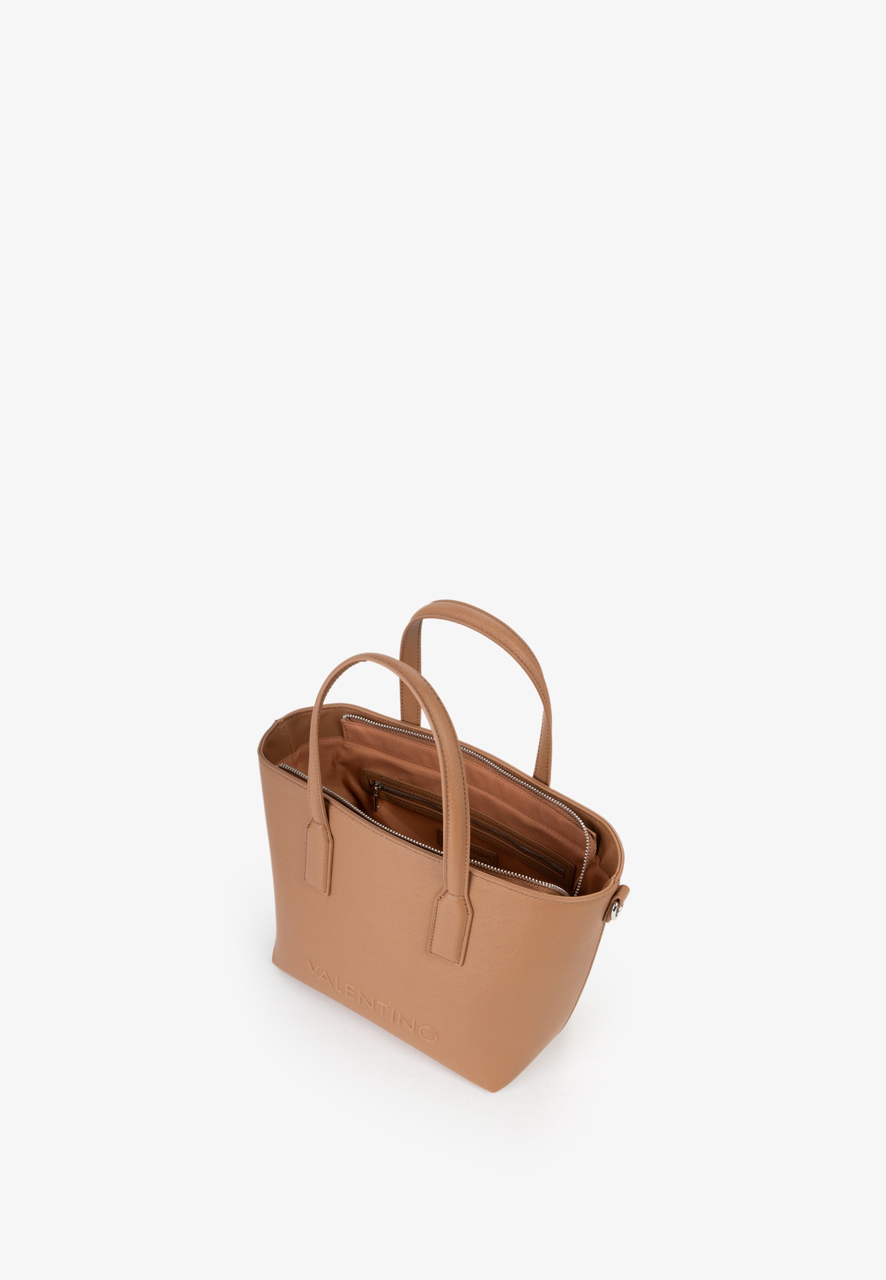 Borsa a mano donna Mario Valentino compatta con tracolla regolabile e design essenziale Cuoio TU | Giò Fashion