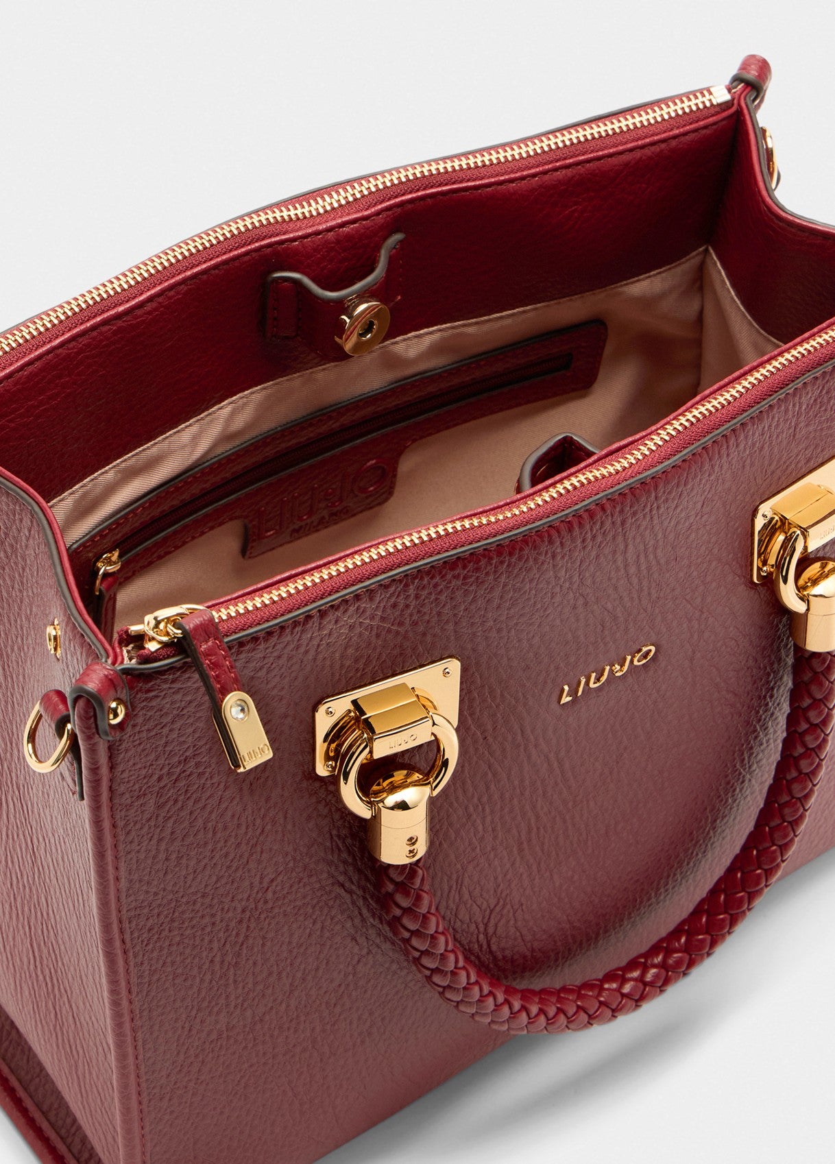 Borsa satchel media Liu Jo Better con manici intrecciati