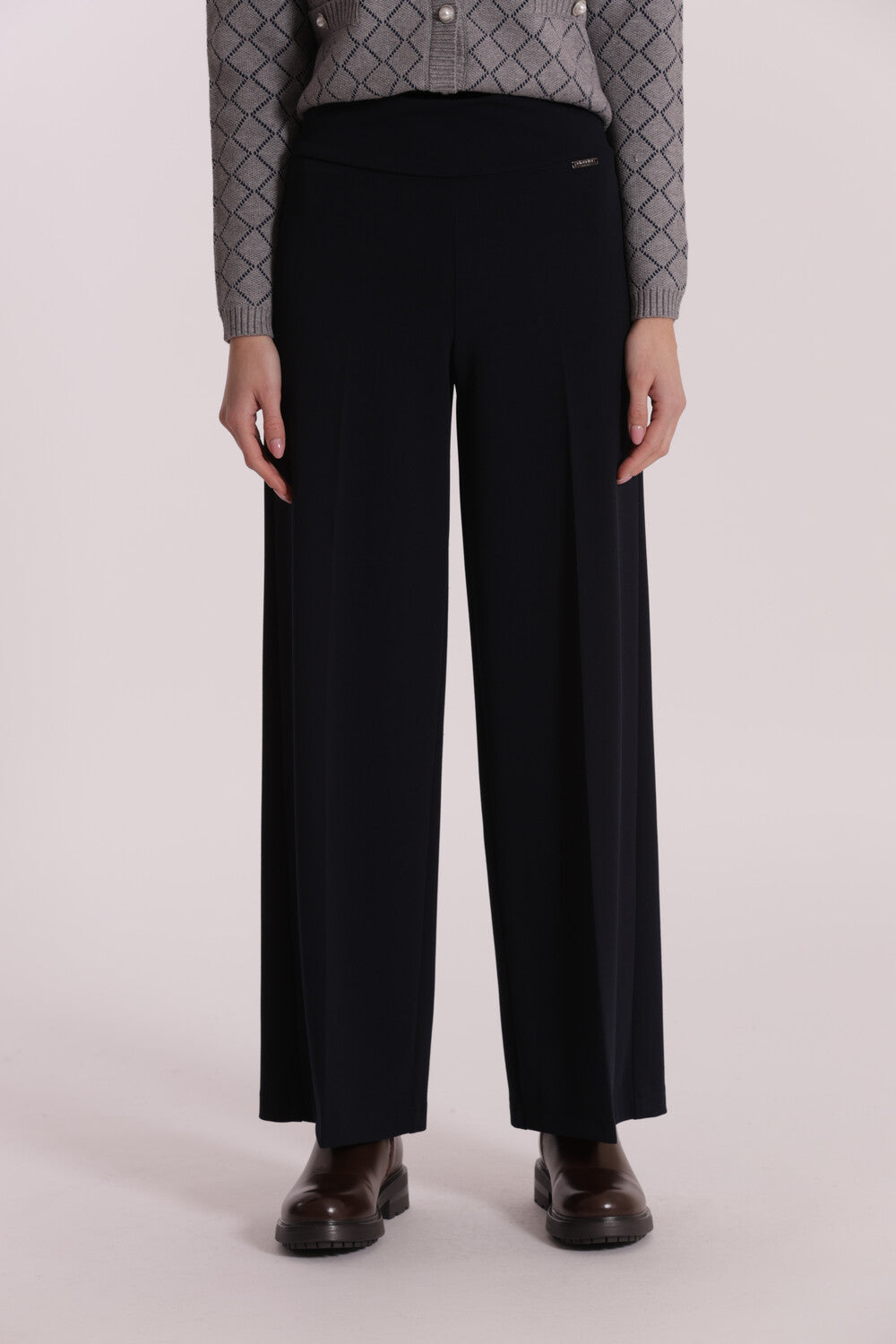 Pantalone palazzo Mimi Mua donna vita alta BLU XL | Giò Fashion