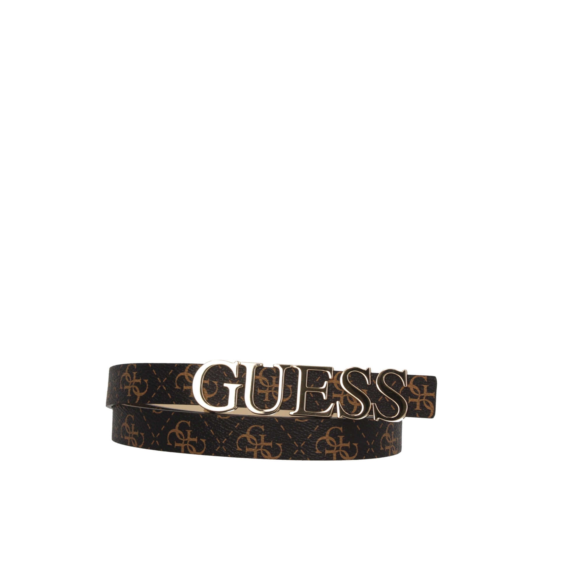 Cintura Guess con maxi logo metallico MARRONE L | Giò Fashion