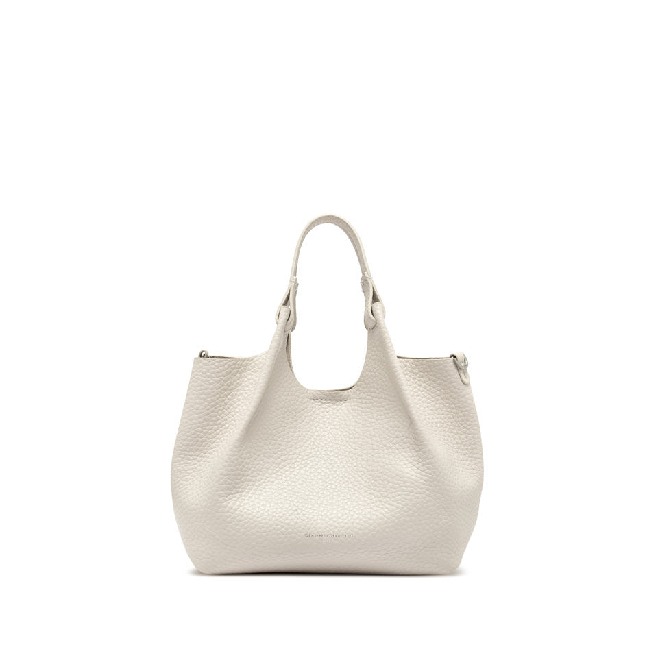 Borsa a Tracolla Gianni Chiarini Dua in pelle metallizzata Sabbia TU | Giò Fashion