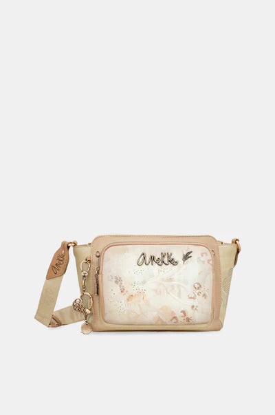 Borsa Anekke a tracolla con stampa romantica e tracolla regolabile Beige TU | Giò Fashion