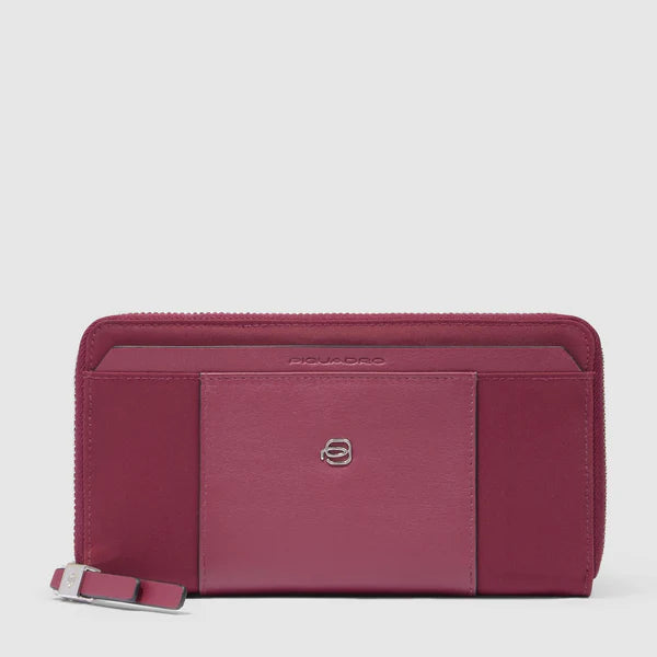 Portafoglio uomo Piquadro in pelle con zip BORDEAUX TU | Giò Fashion