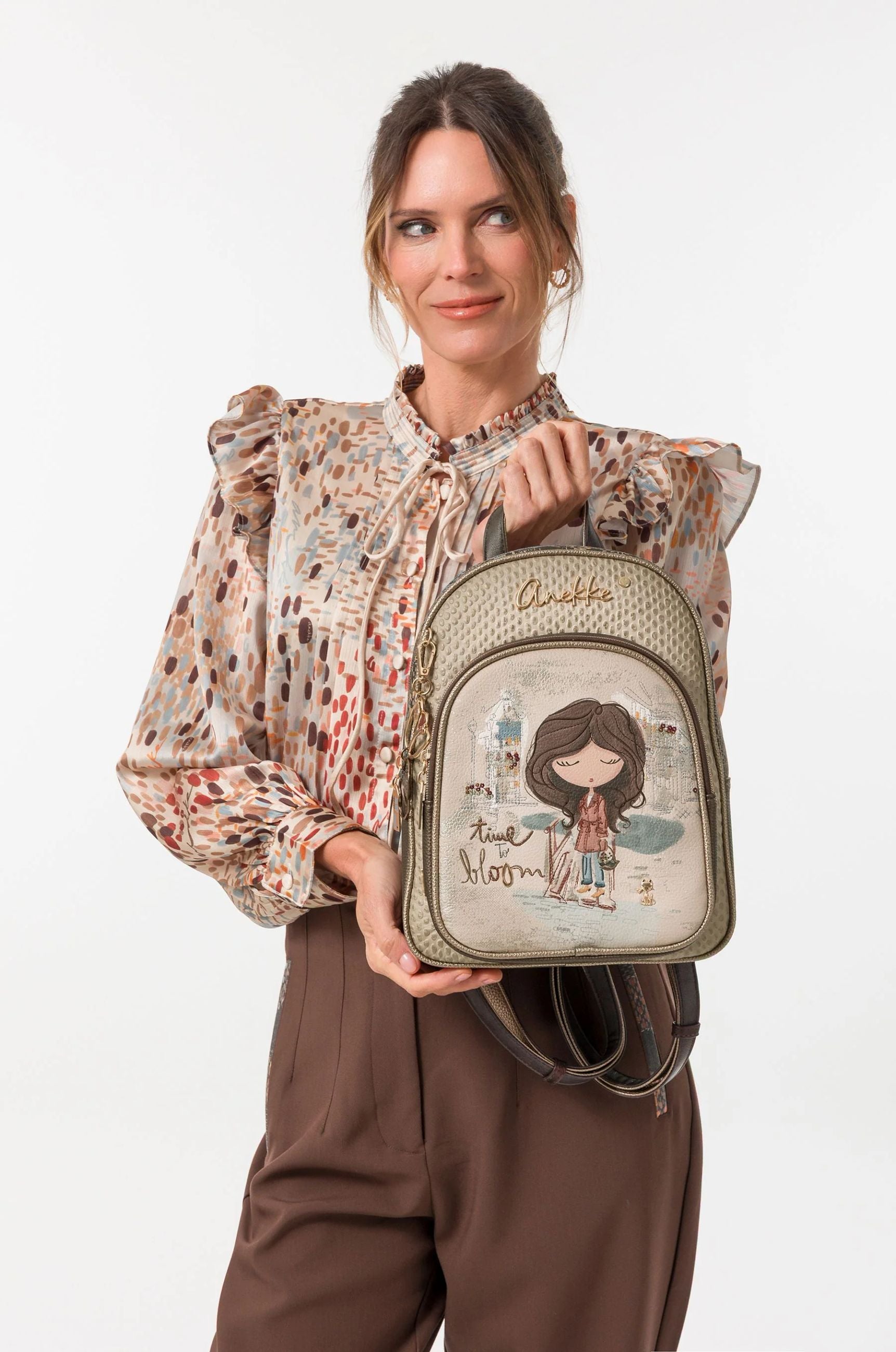 Zaino Donna Anekke con Tasche e Chiusura a Cerniera