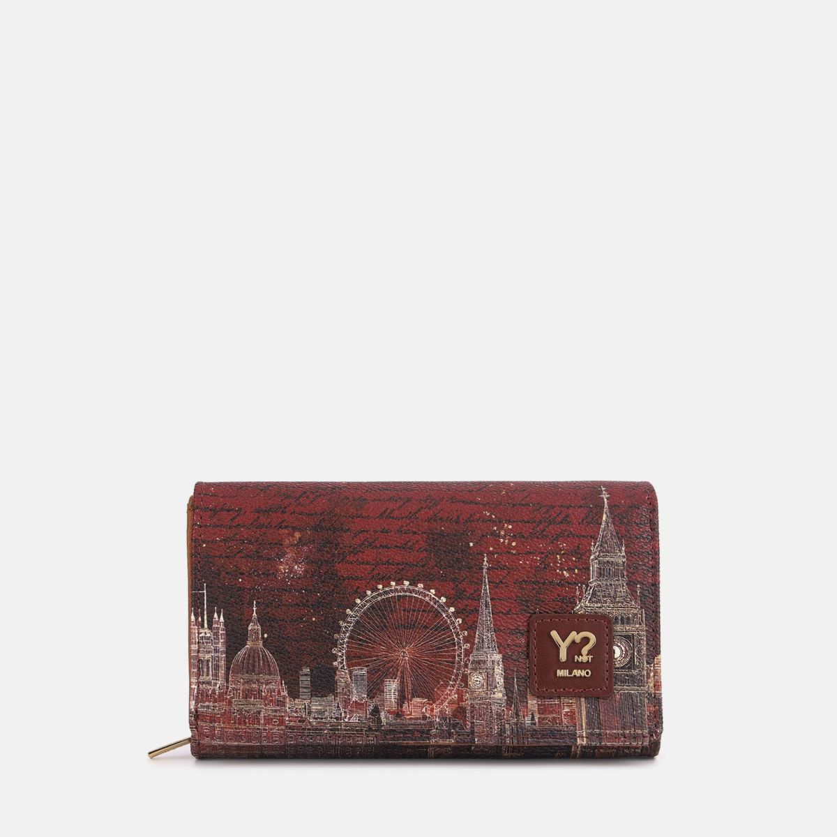 Ynot? Yes Bag Portafoglio Donna Compatto in Ecopelle con Zip