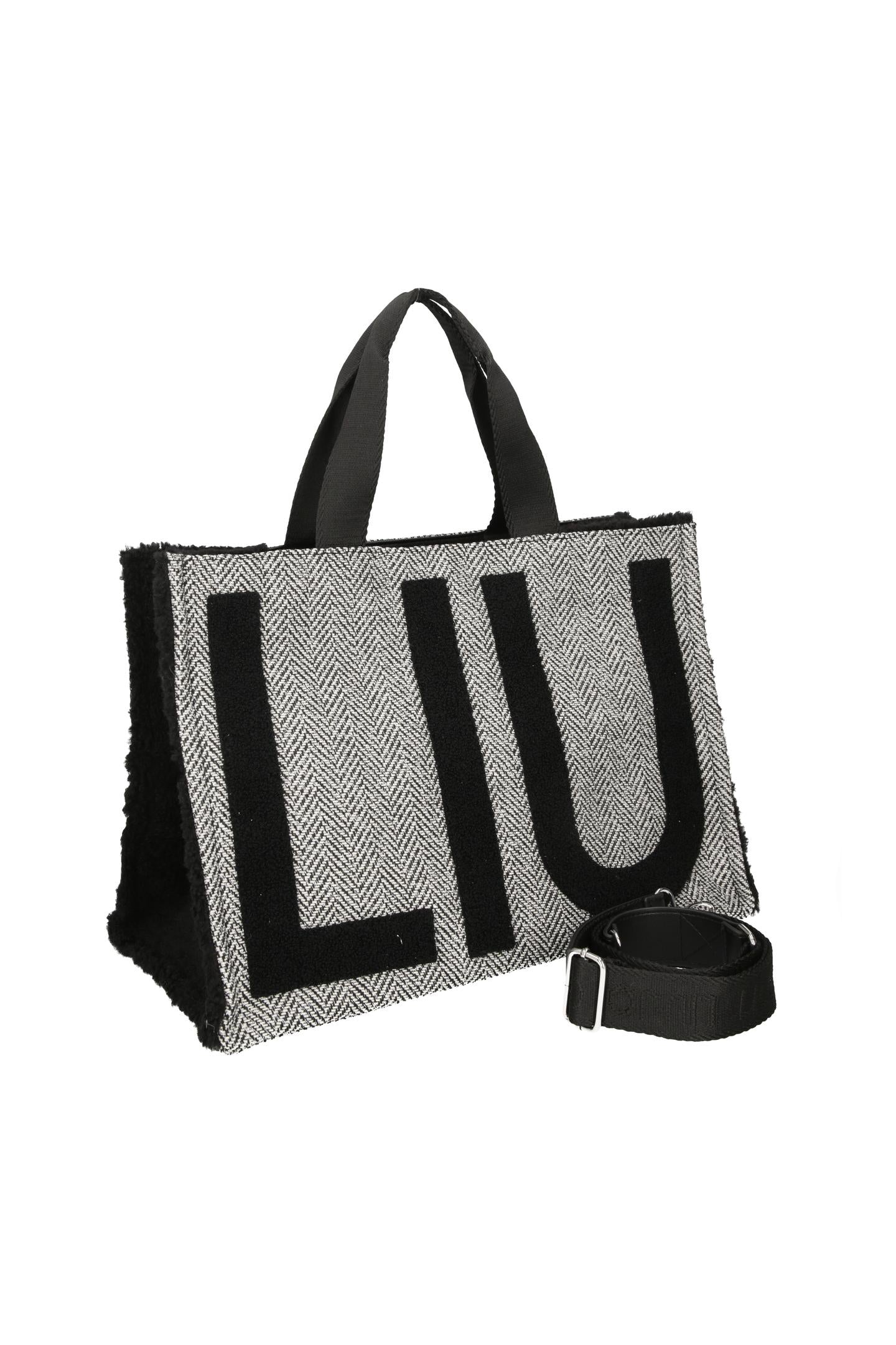 Liu Jo Tote Bag Grande Donna Check con Logo e Tracolla