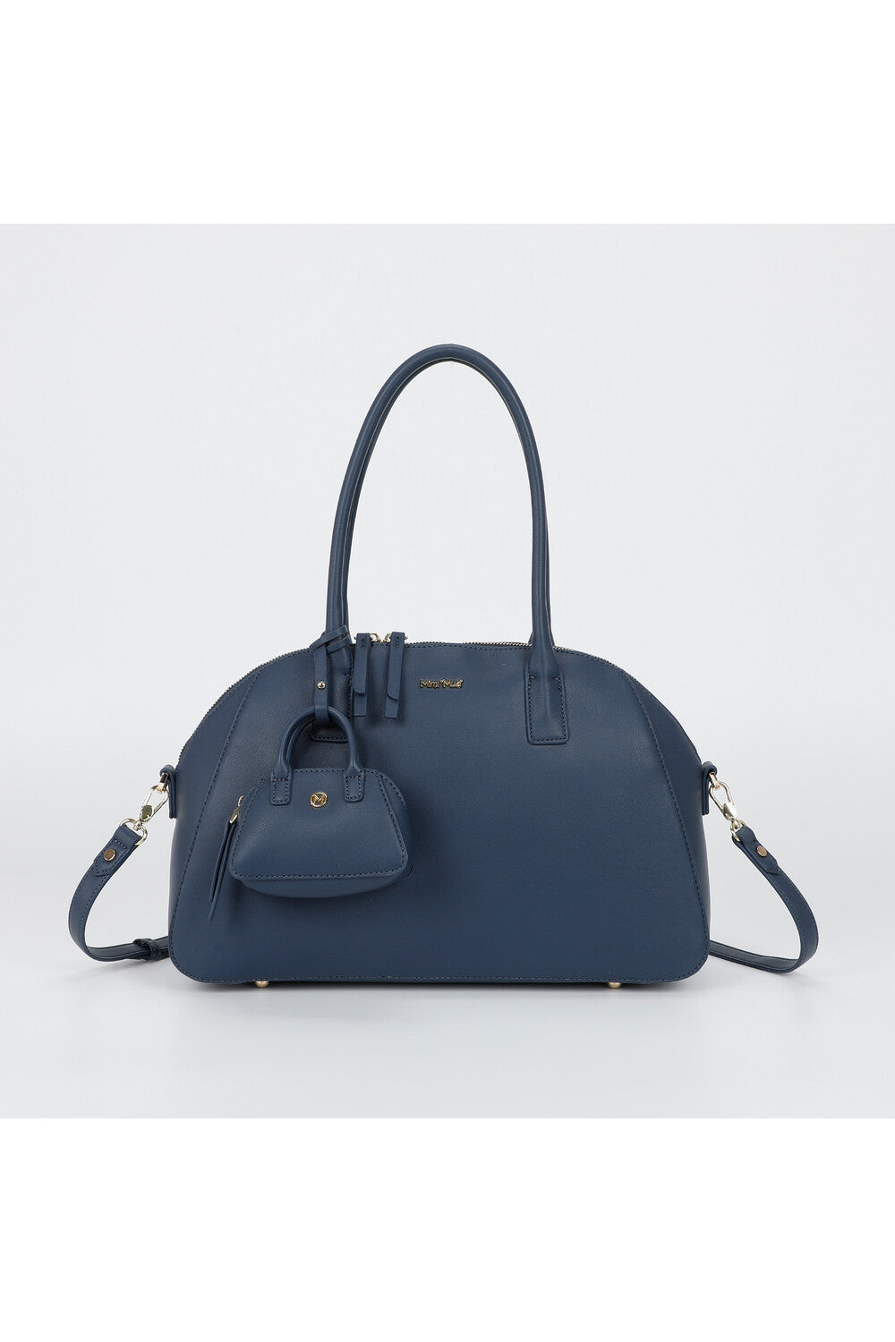 Borsa Mimi Mua a mano con mini pochette AZZURRO TU | Giò Fashion