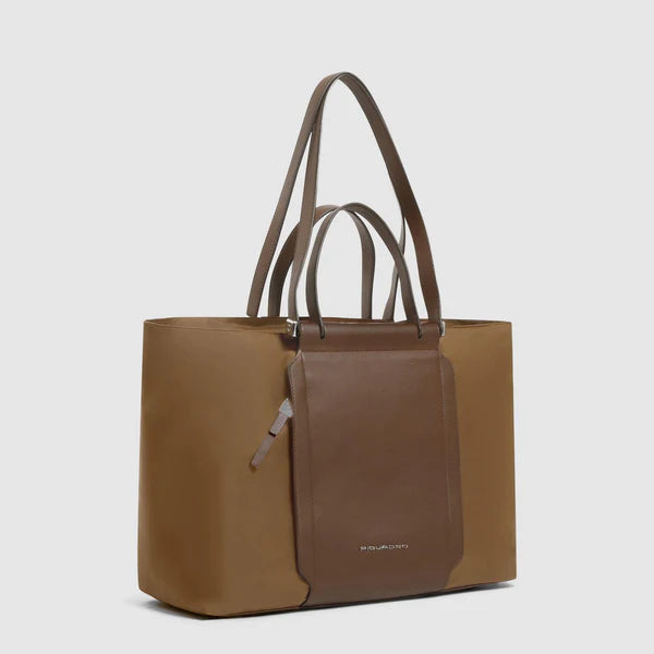 Piquadro borsa porta PC 15.6" in pelle con protezione antiurto e RFID CUOIO TU | Giò Fashion