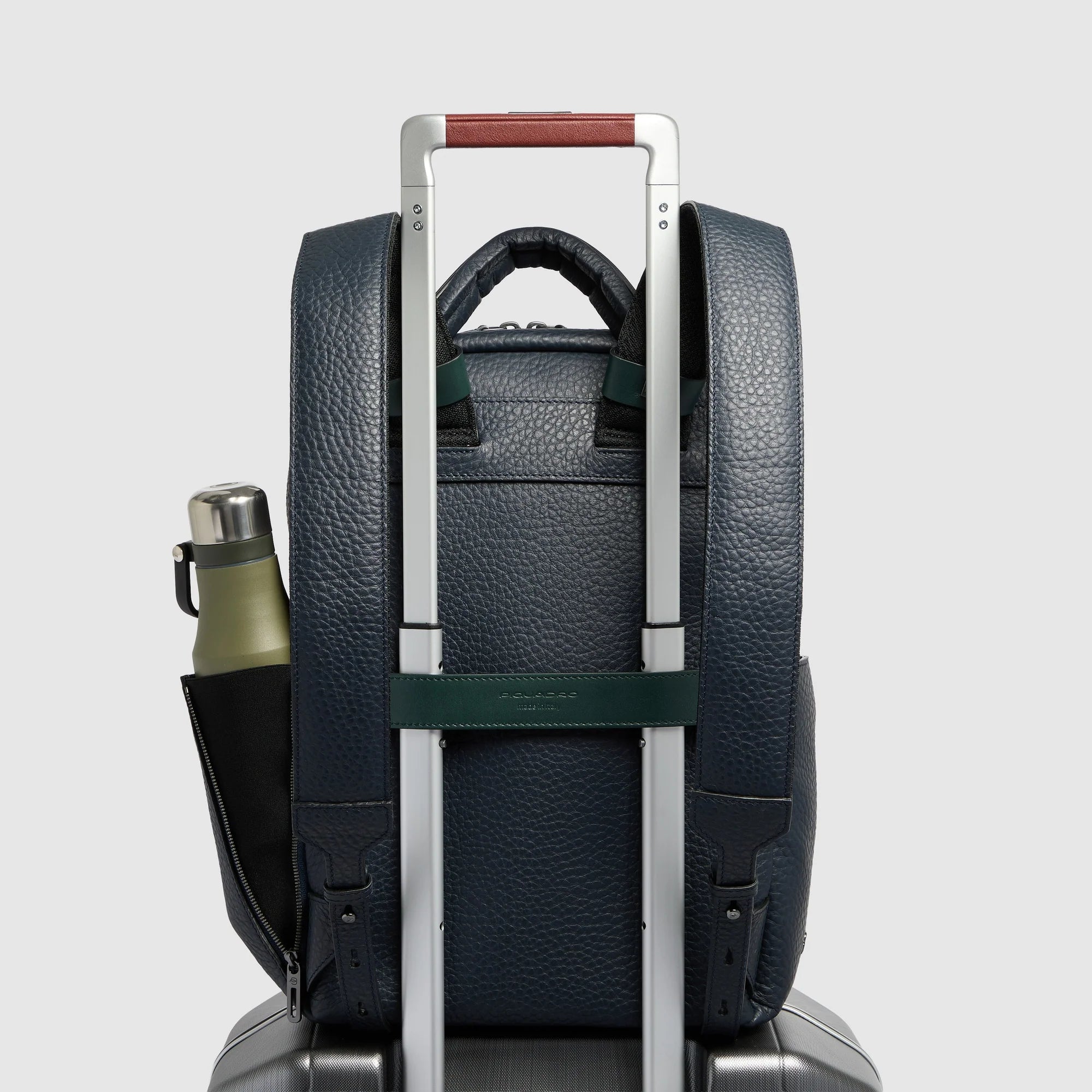 Zaino Uomo Porta PC 14" in Pelle con Doppio Scomparto