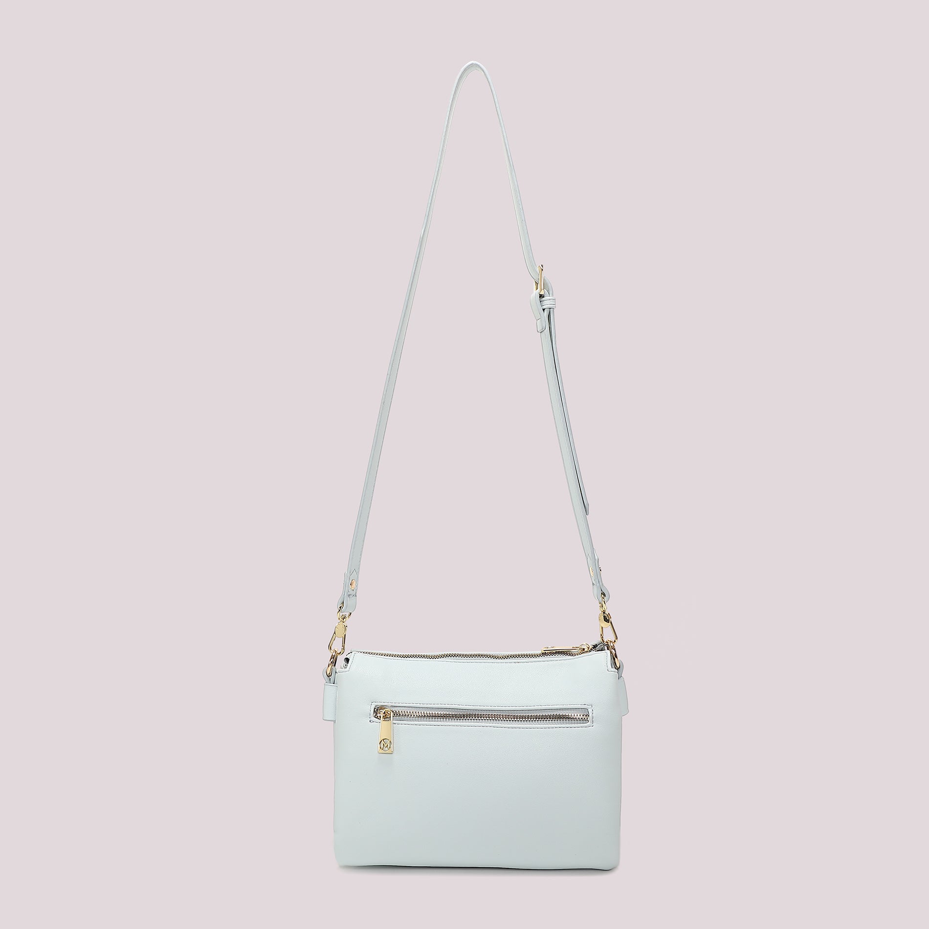 Borsa tracolla donna Mimi Mua con motivo trapuntato e design essenziale CELESTE TU | Giò Fashion
