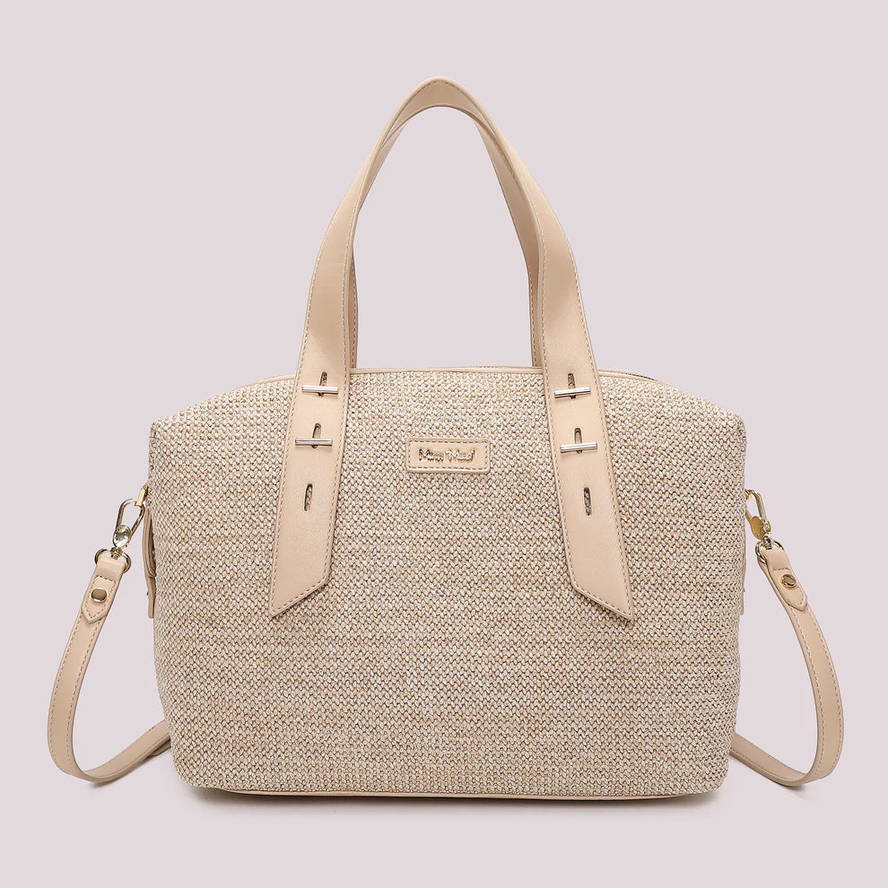 Borsa Bauletto Mimi Mua Paglia Beige TU | Giò Fashion