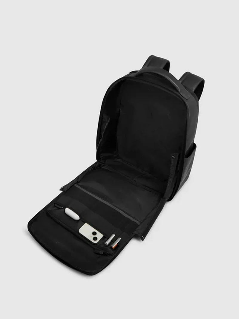 Zaino Porta PC 14 Pollici Piquadro AEL in Pelle con Doppio Comparto e Aggancio Trolley NERO TU | Giò Fashion