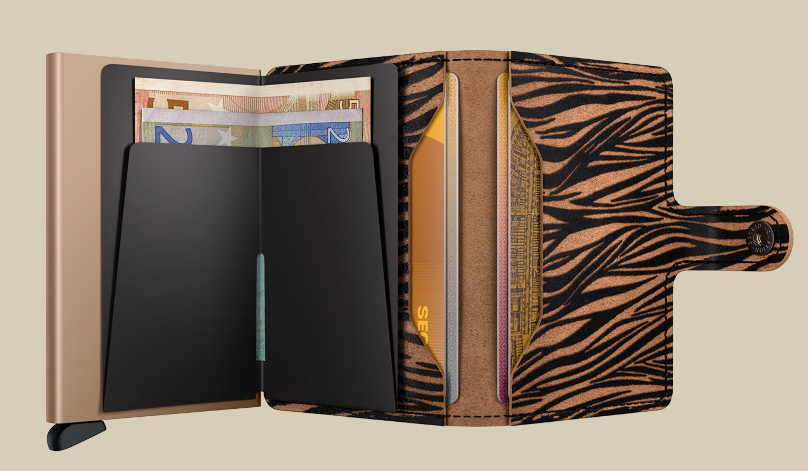 Secrid Miniwallet portafoglio compatto con protezione RFID e meccanismo a scatto