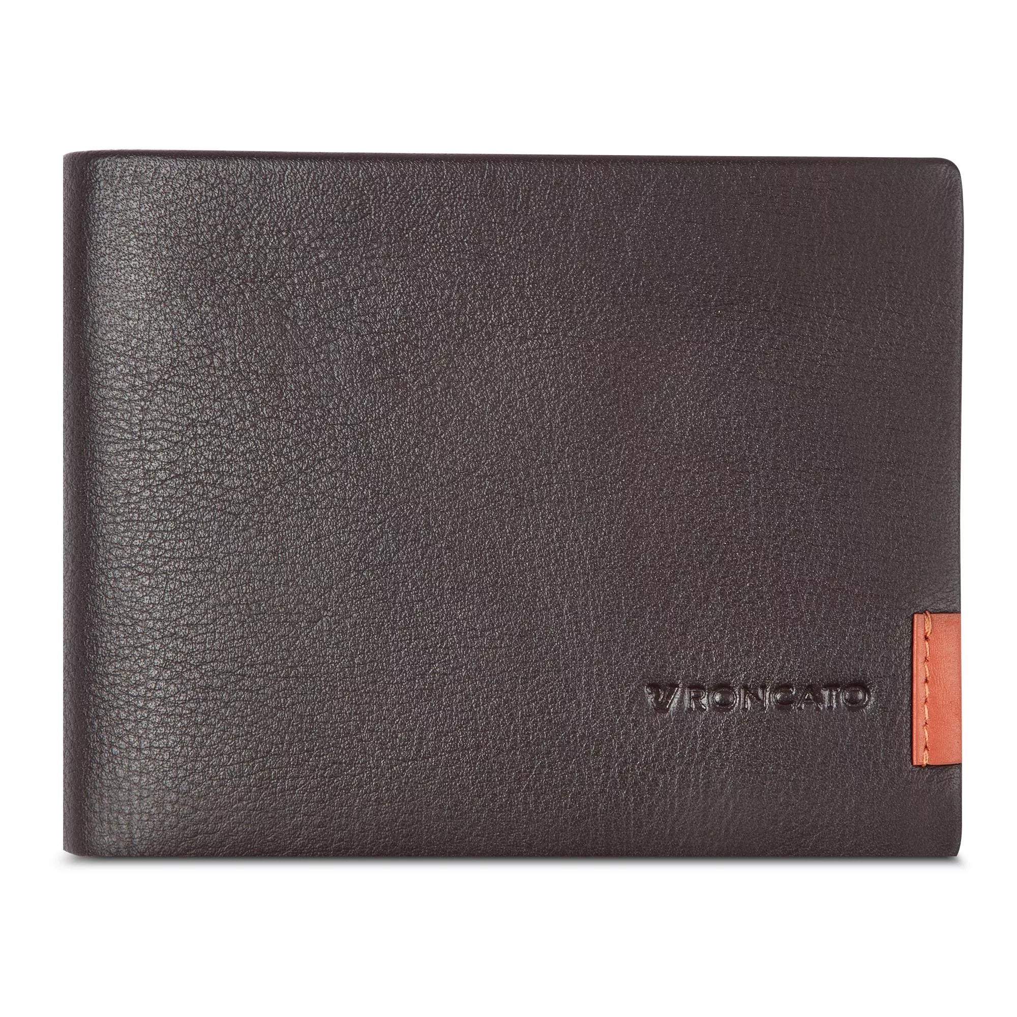 Portafoglio uomo Roncato in pelle con inserto elegante