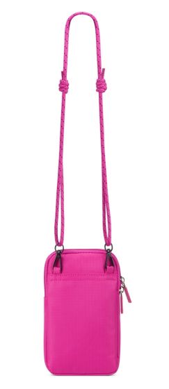 Roncato tracolla compatta porta smartphone con corda regolabile e tasche zip FUXIA TU | Giò Fashion