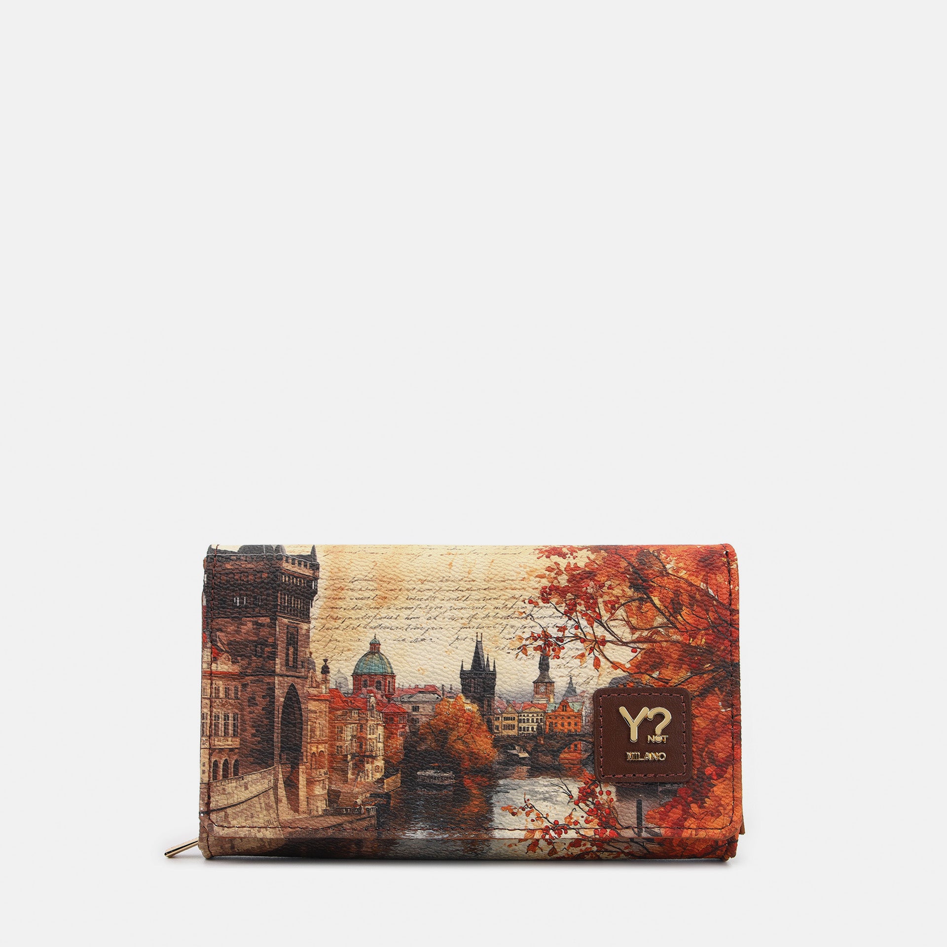 Ynot? Yes Bag Portafoglio Donna Compatto in Ecopelle con Zip