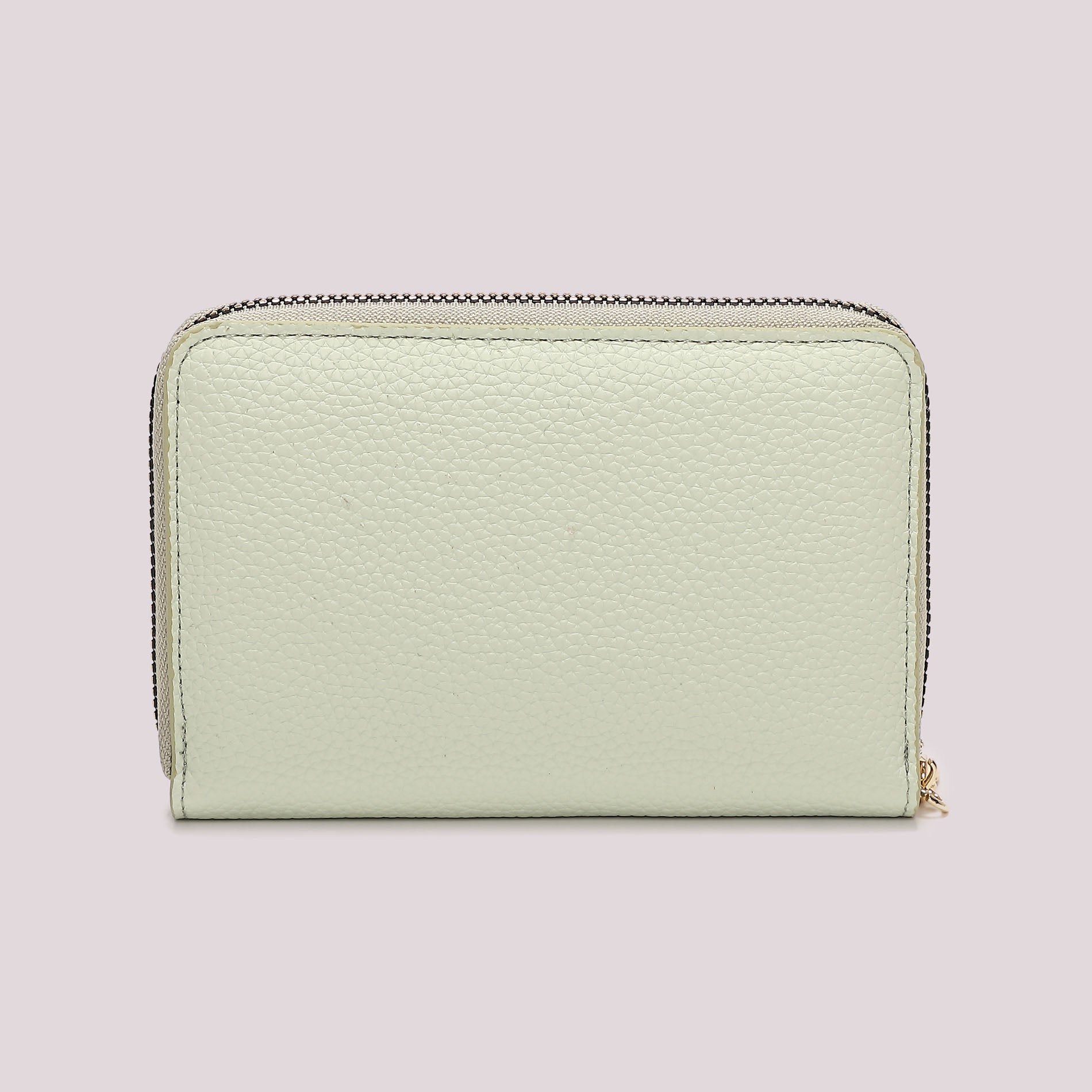 Portafoglio donna Mimi Mua zip around con borchie decorative design elegante VERDE ACQUA TU | Giò Fashion