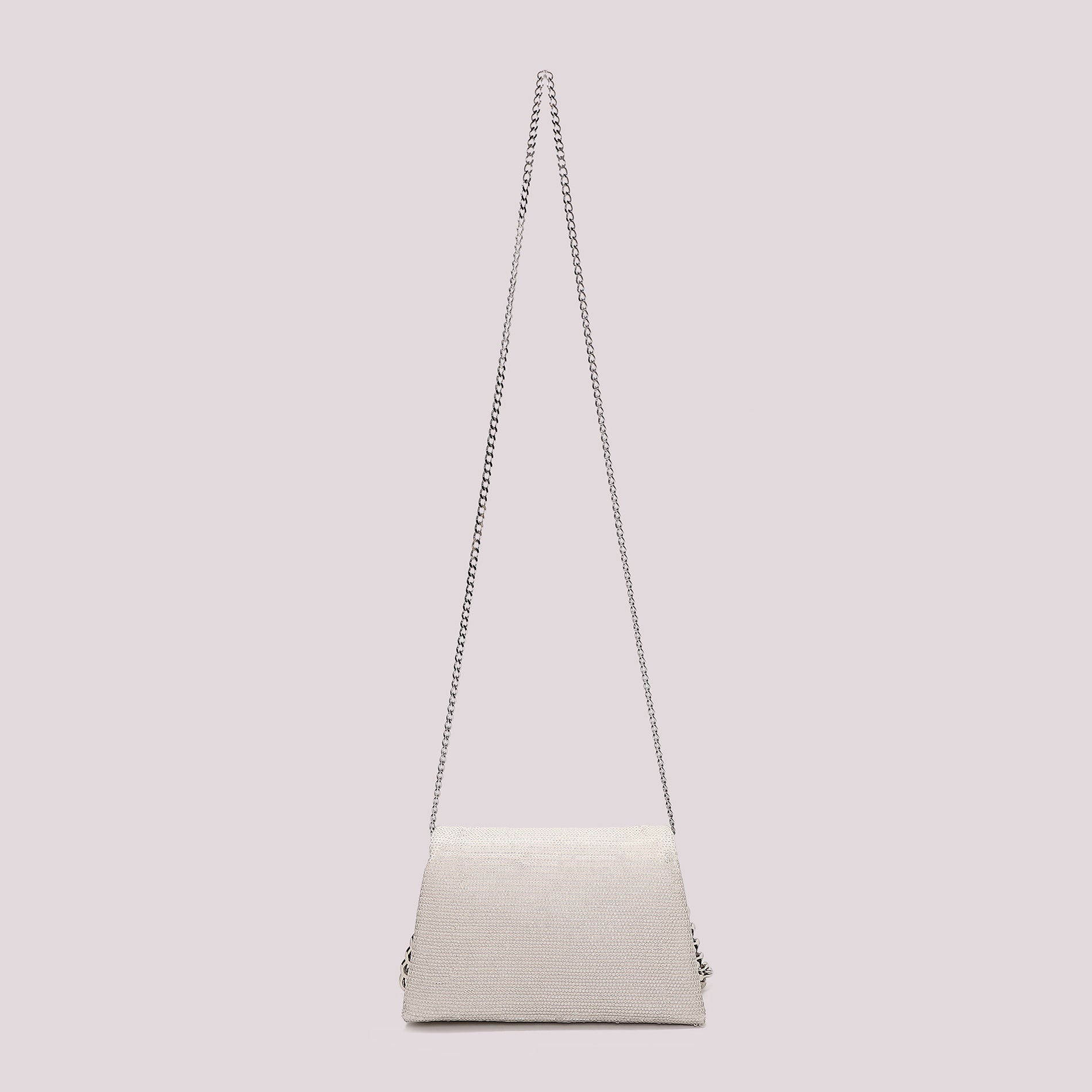 Mimi Mua borsa a tracolla elegante con catena e patta Argento TU | Giò Fashion
