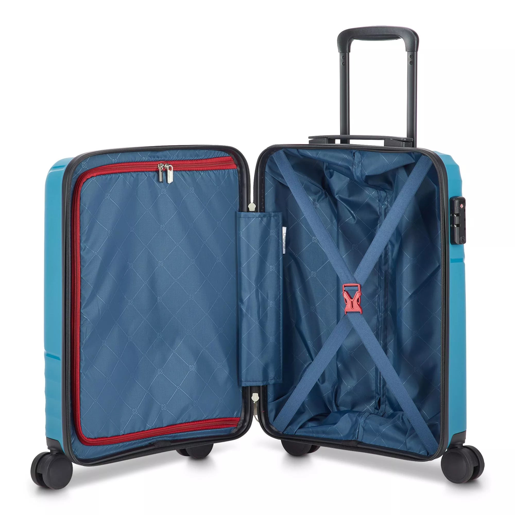 Modo by Roncato Trolley Bagaglio a Mano Rigido 4 Ruote 55x40x20 PETROLIO TU | Giò Fashion