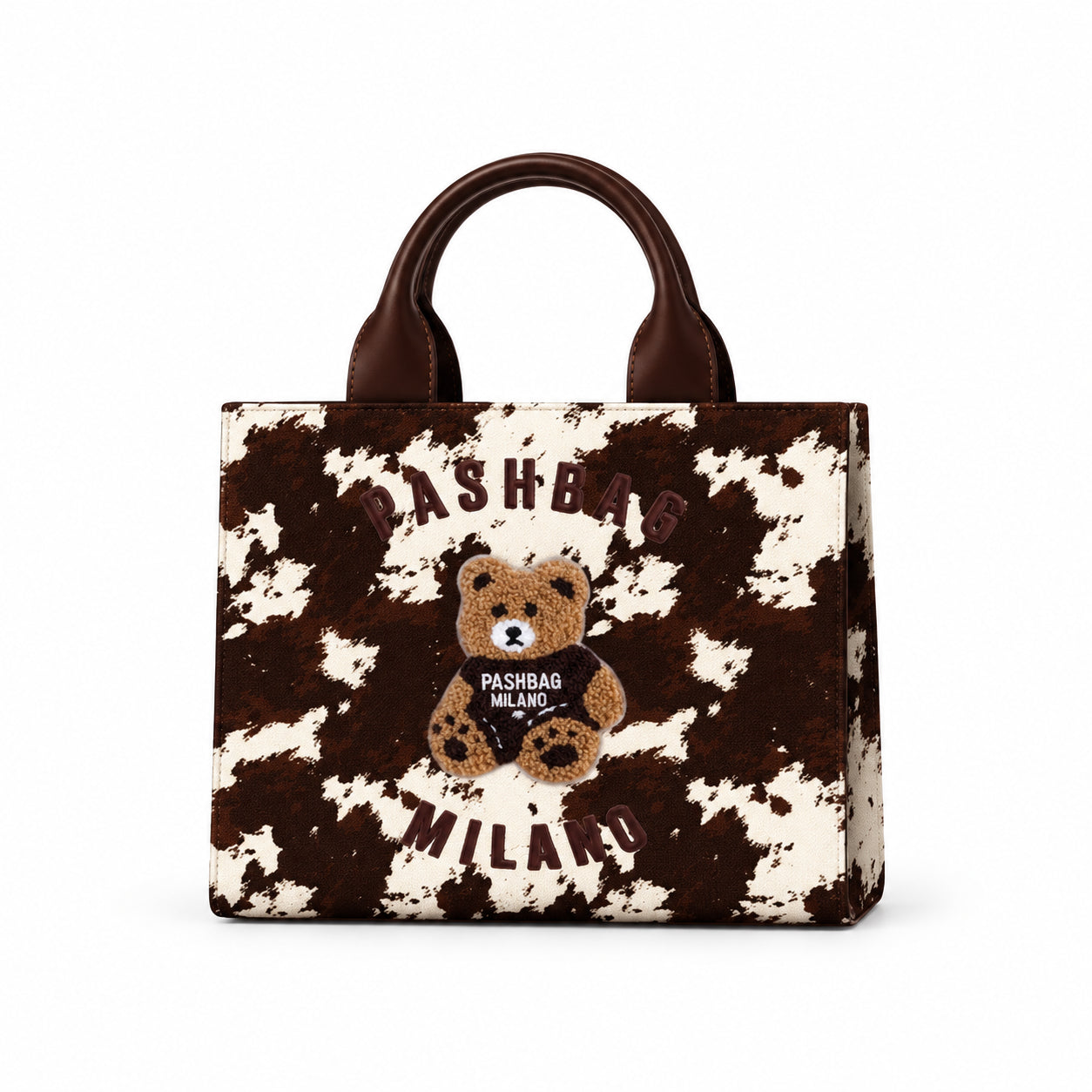 PashBag Mini Borsa a Mano Donna con Patch Teddy