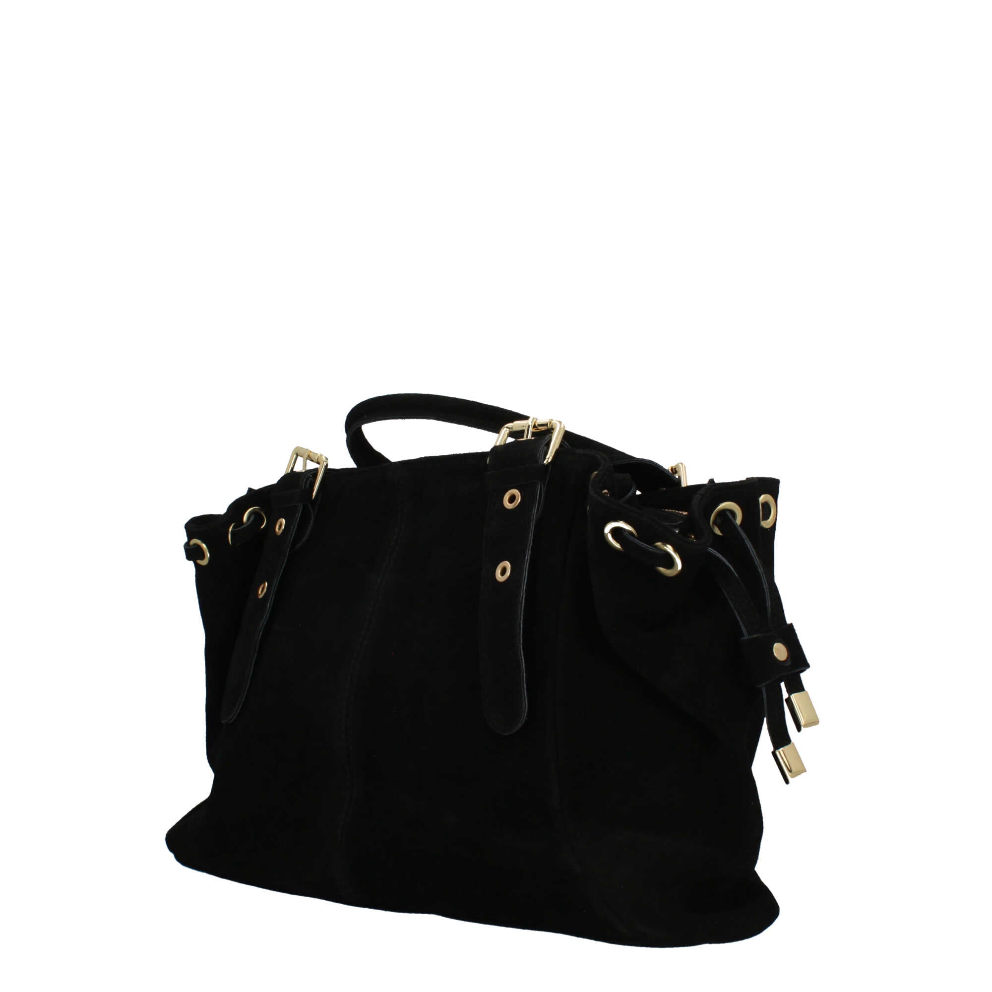 Borsa a mano in vera pelle scamosciata Made in Italy