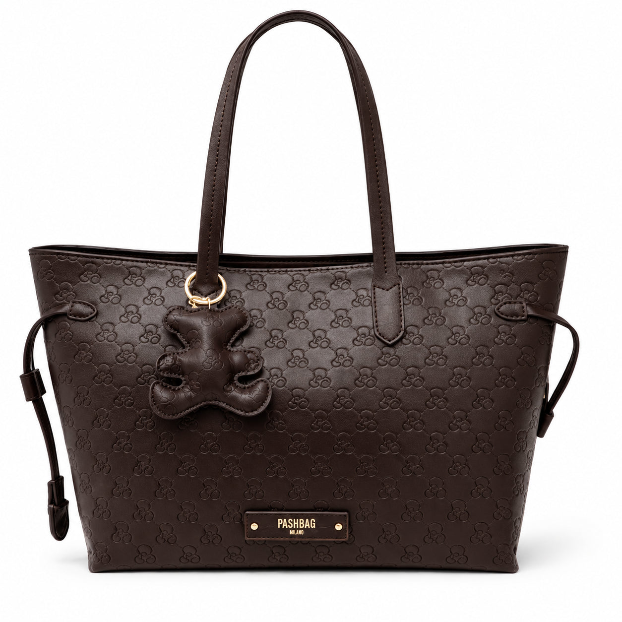 PashBag Borsa Shopper Donna con Manici Lunghi e Charm