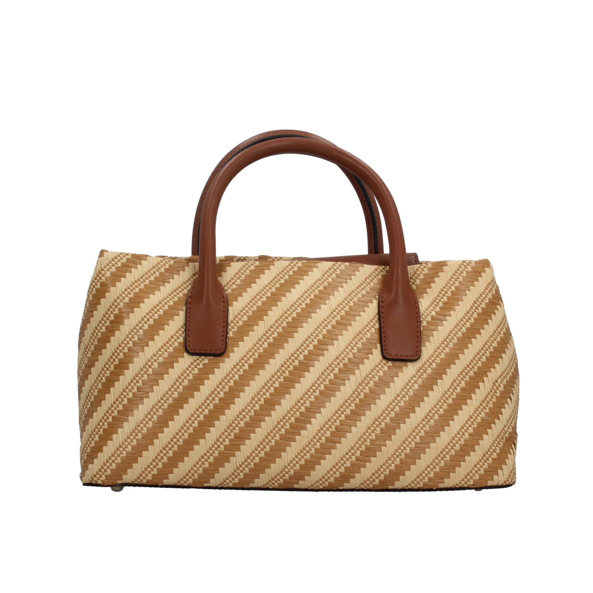 Borsa a mano Guess con effetto intrecciato e charm decorativo