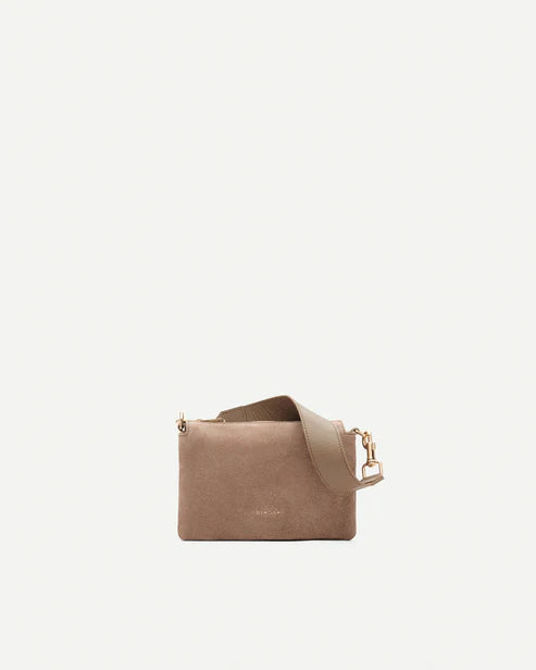 Borsa a tracolla Biasia in suede con tracolla larga regolabile Beige TU | Giò Fashion