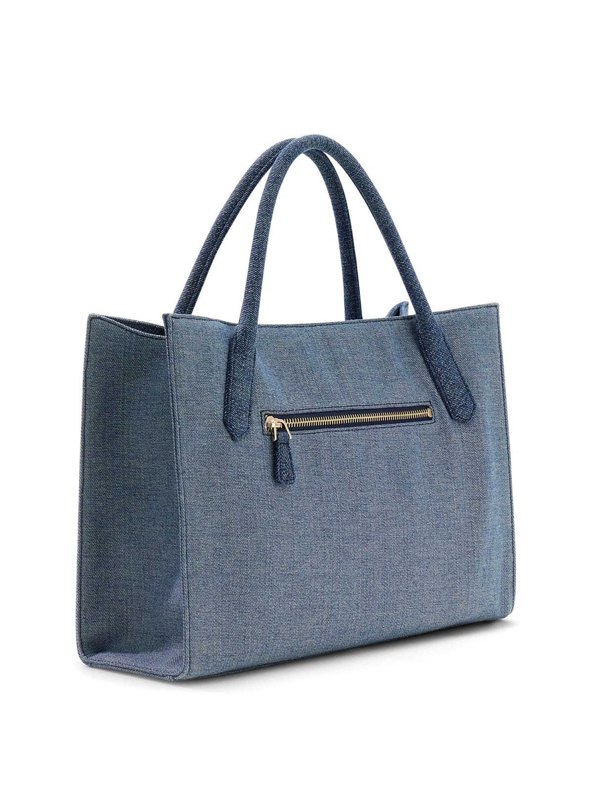 Borsa a mano Guess donna in denim con tasche frontali e logo DENIM MULTI TU | Giò Fashion