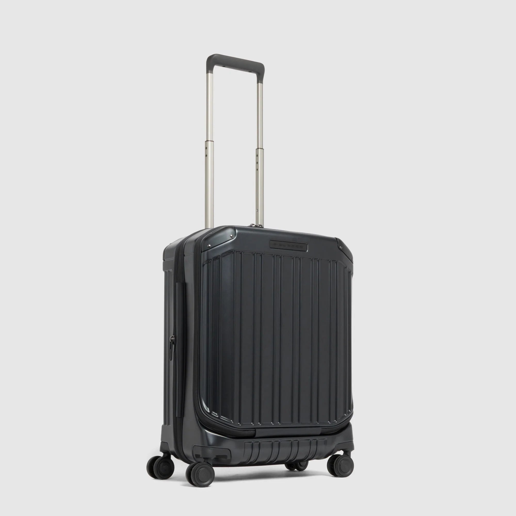 Piquadro Trolley Rigido da Cabina PQ-Light Blu Opaco Espandibile con 4 Ruote e Porta PC 17,3"
