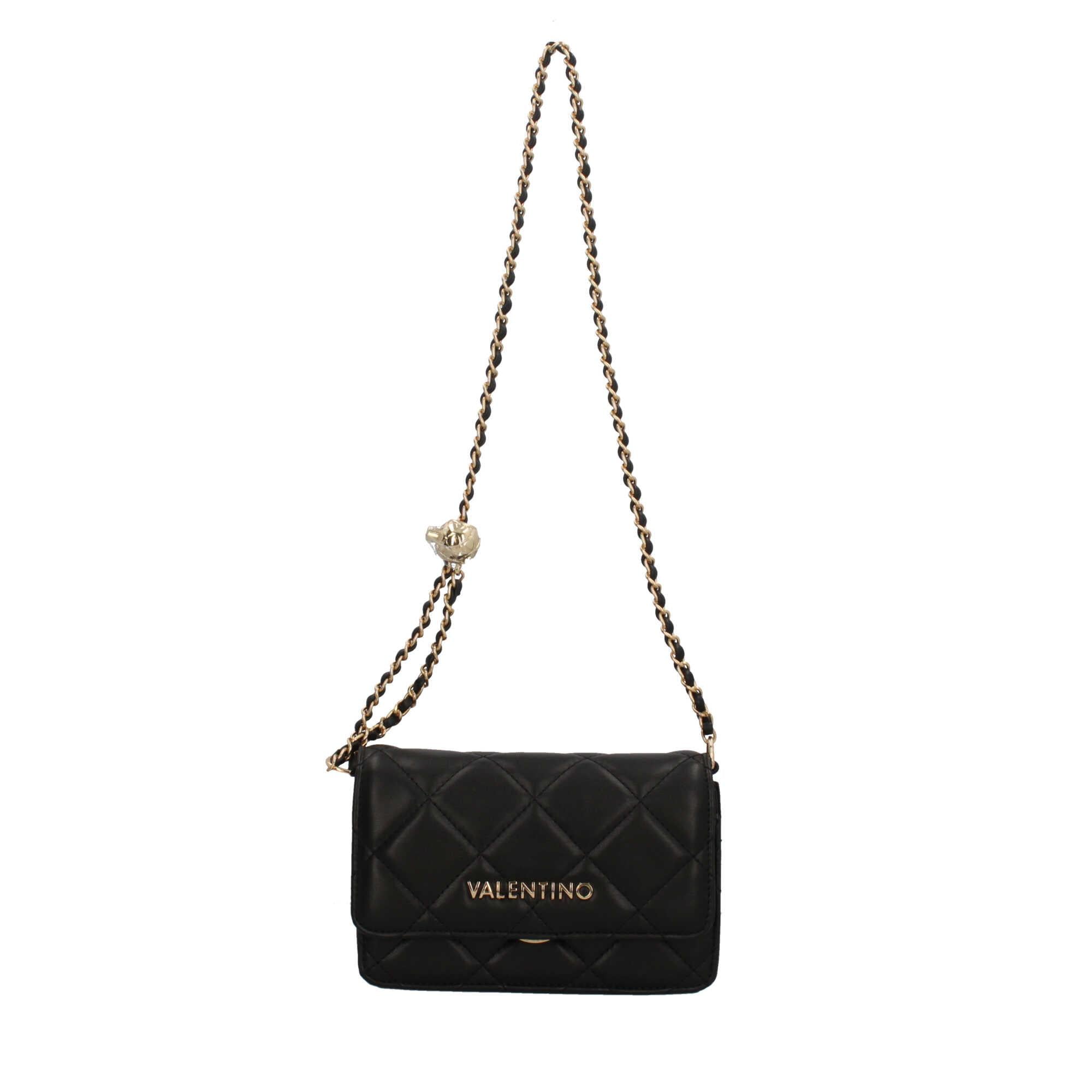 Borsa a tracolla Valentino trapuntata con chiusura a patta NERO TU | Giò Fashion