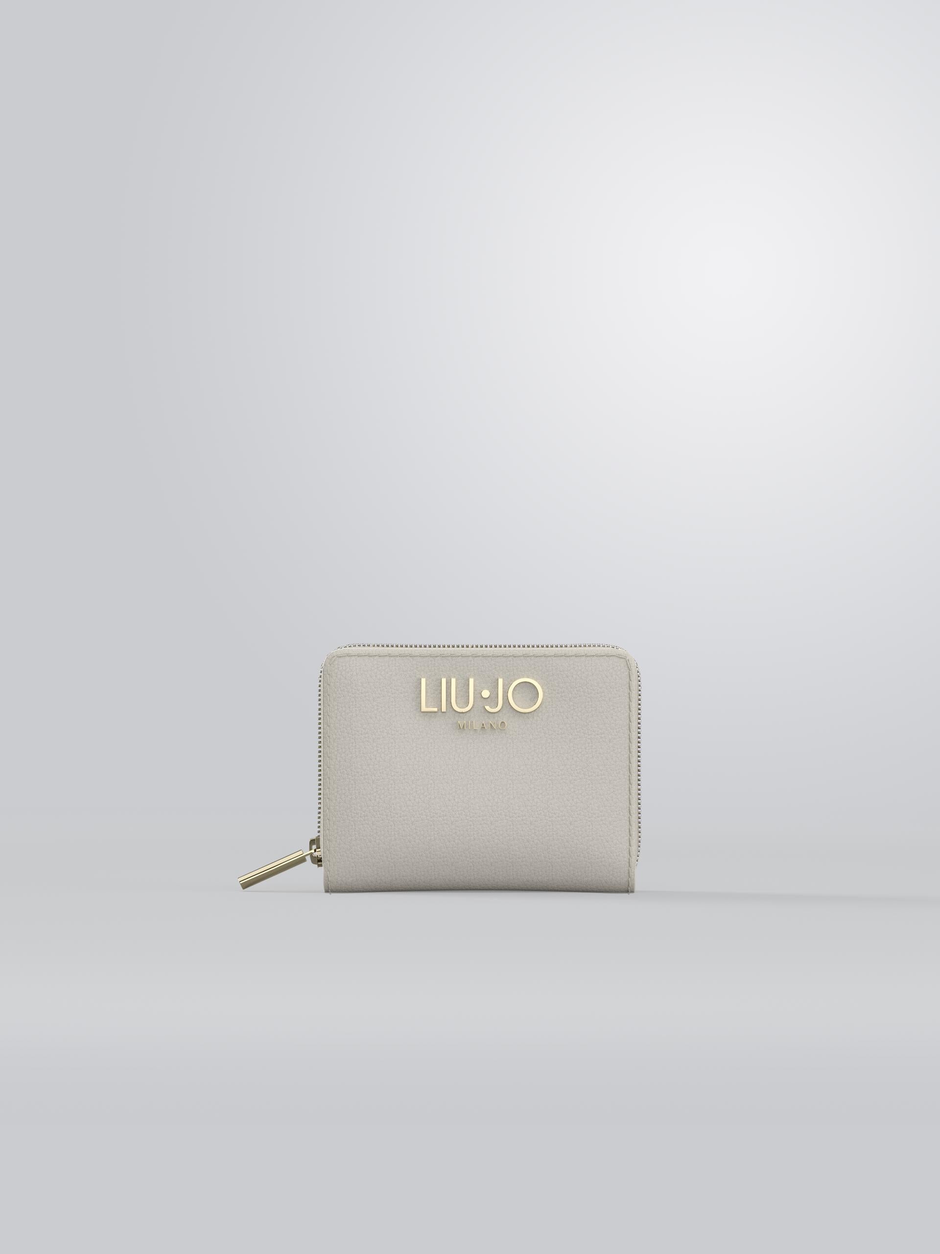 Portafoglio Liu Jo zip around compatto elegante donna Beige TU | Giò Fashion