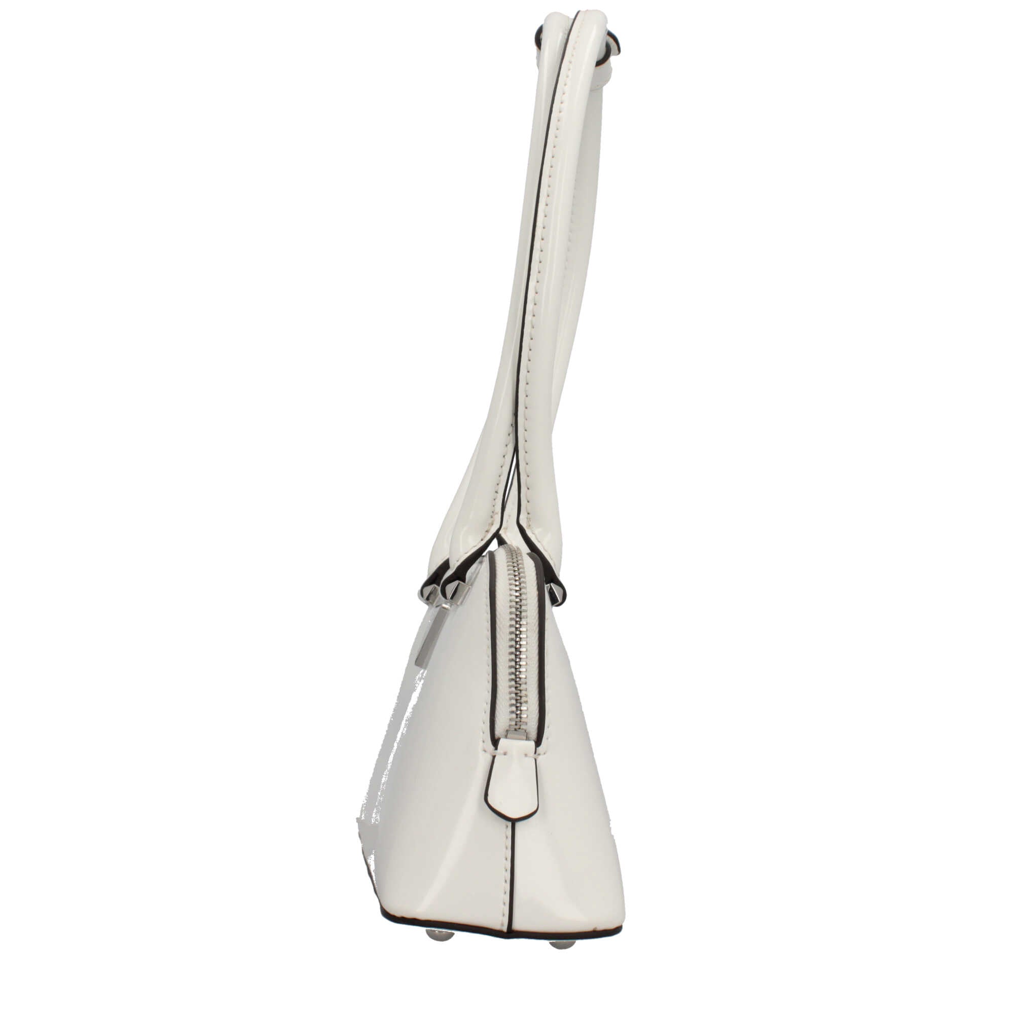 Borsa a spalla con manici rigidi e chiusura zip Guess Bianco TU | Giò Fashion
