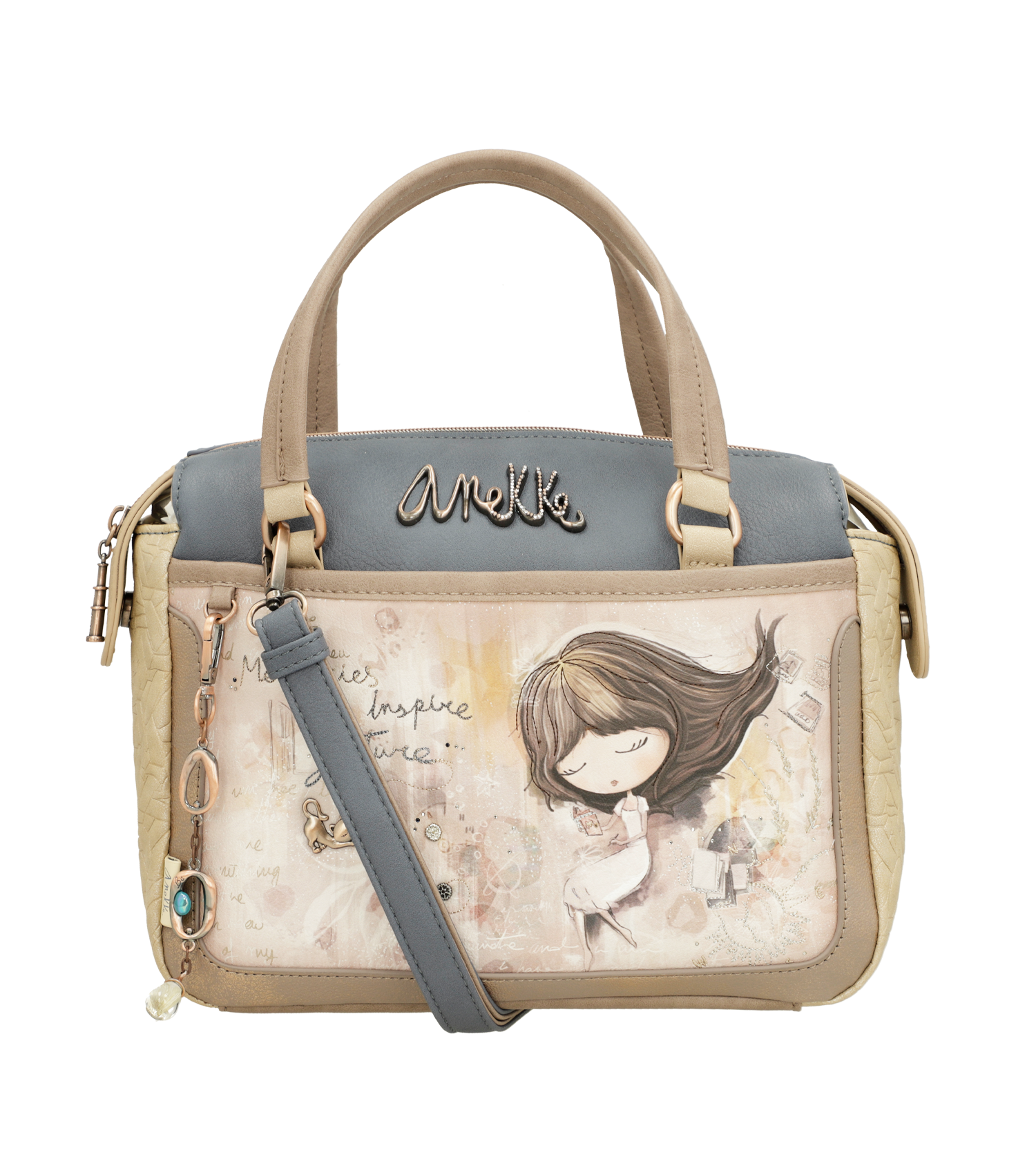 Borsa Anekke elegante e compatta con tracolla regolabile Blu TU | Giò Fashion