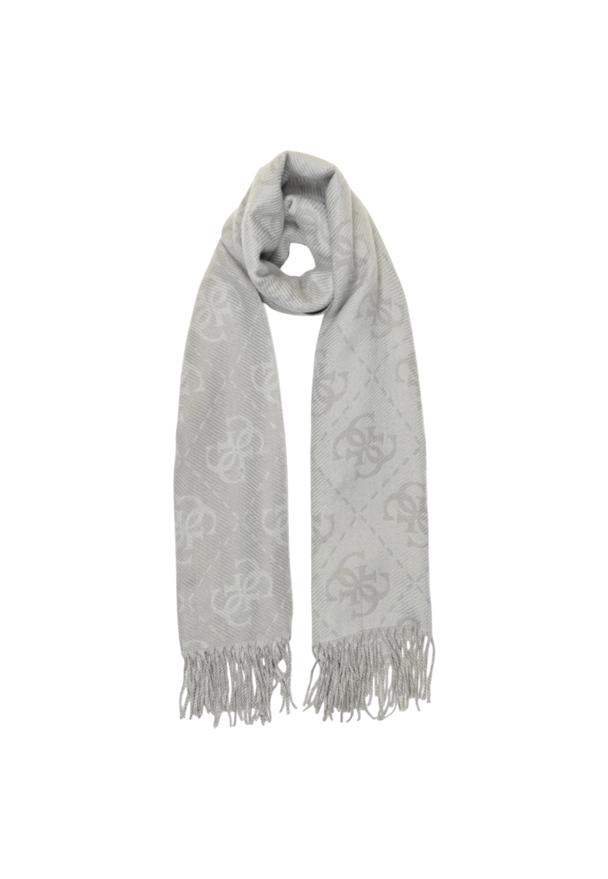 Sciarpa Guess con logo intrecciato e frange