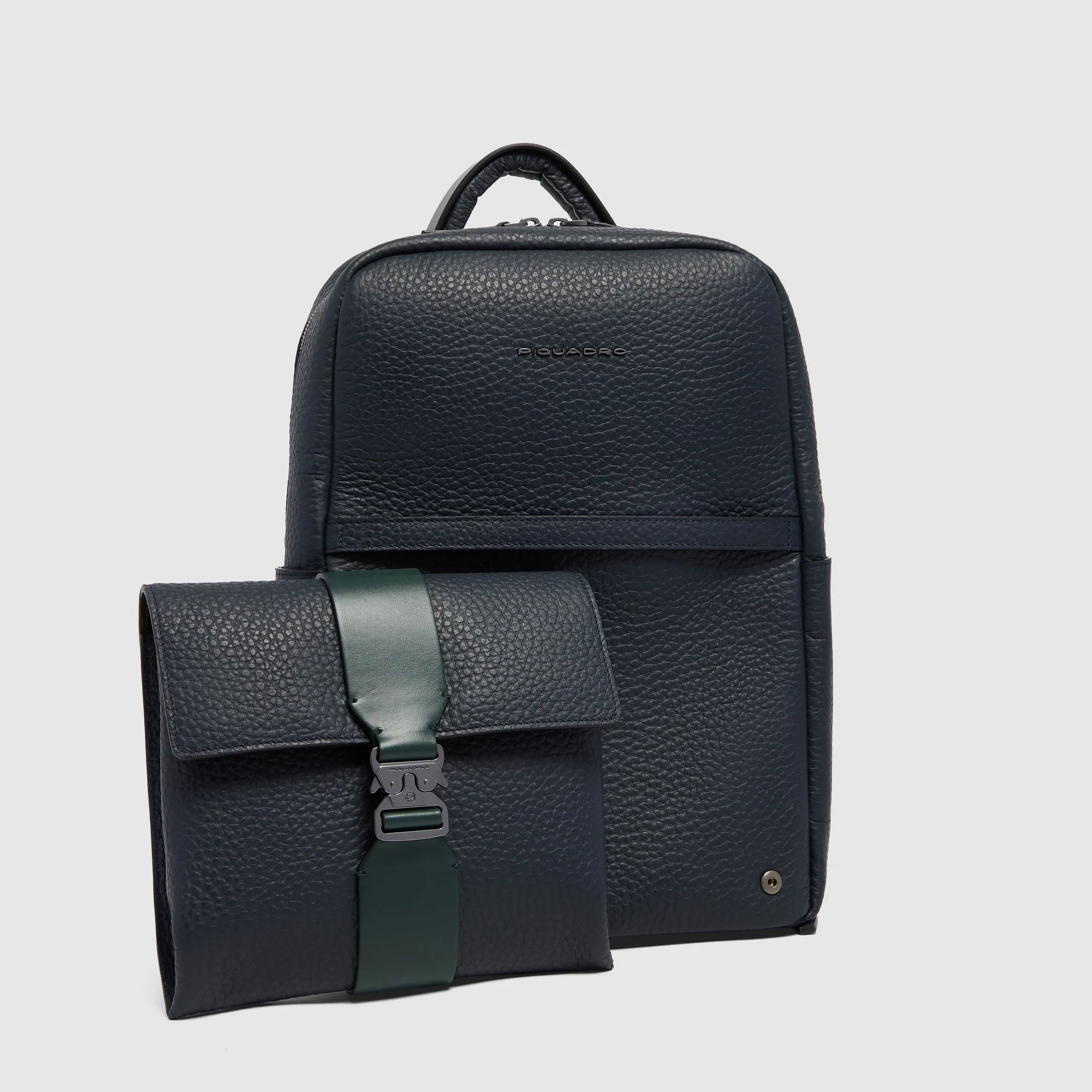 Zaino Uomo Porta PC 14" in Pelle con Doppio Scomparto