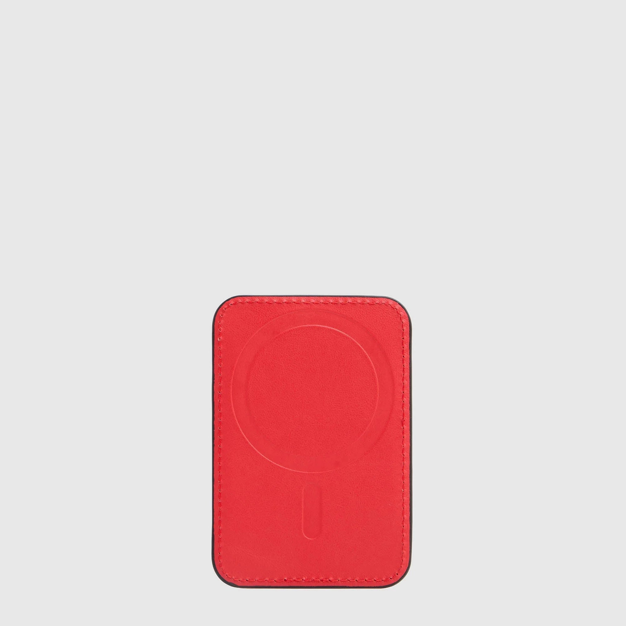 Piquadro Portacarte di Credito MagSafe in Pelle S145 Verde con Supporto ad Anello e Protezione RFID