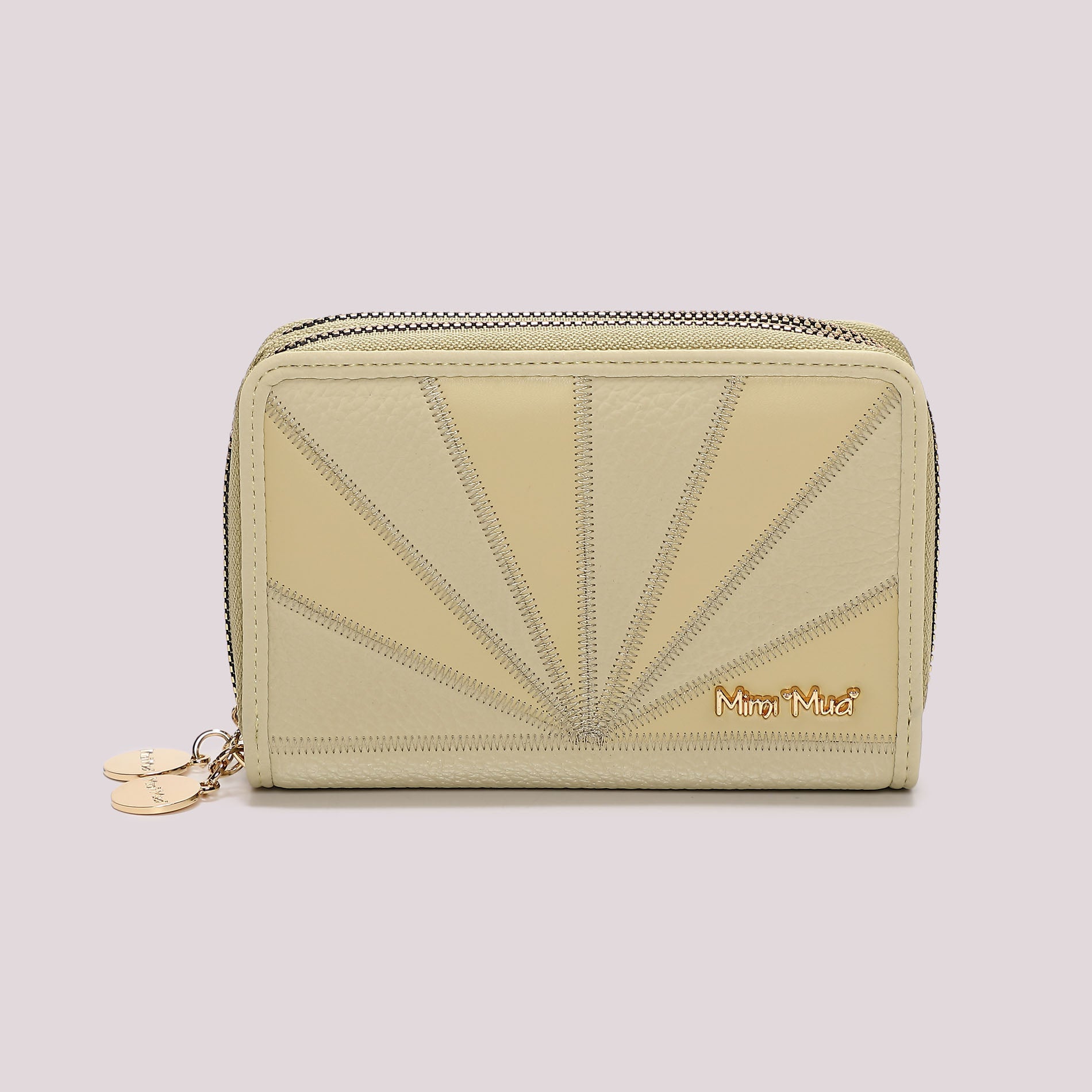 Mimi Mua portafoglio donna compatto con zip design geometrico VERDE PASTELLO TU | Giò Fashion
