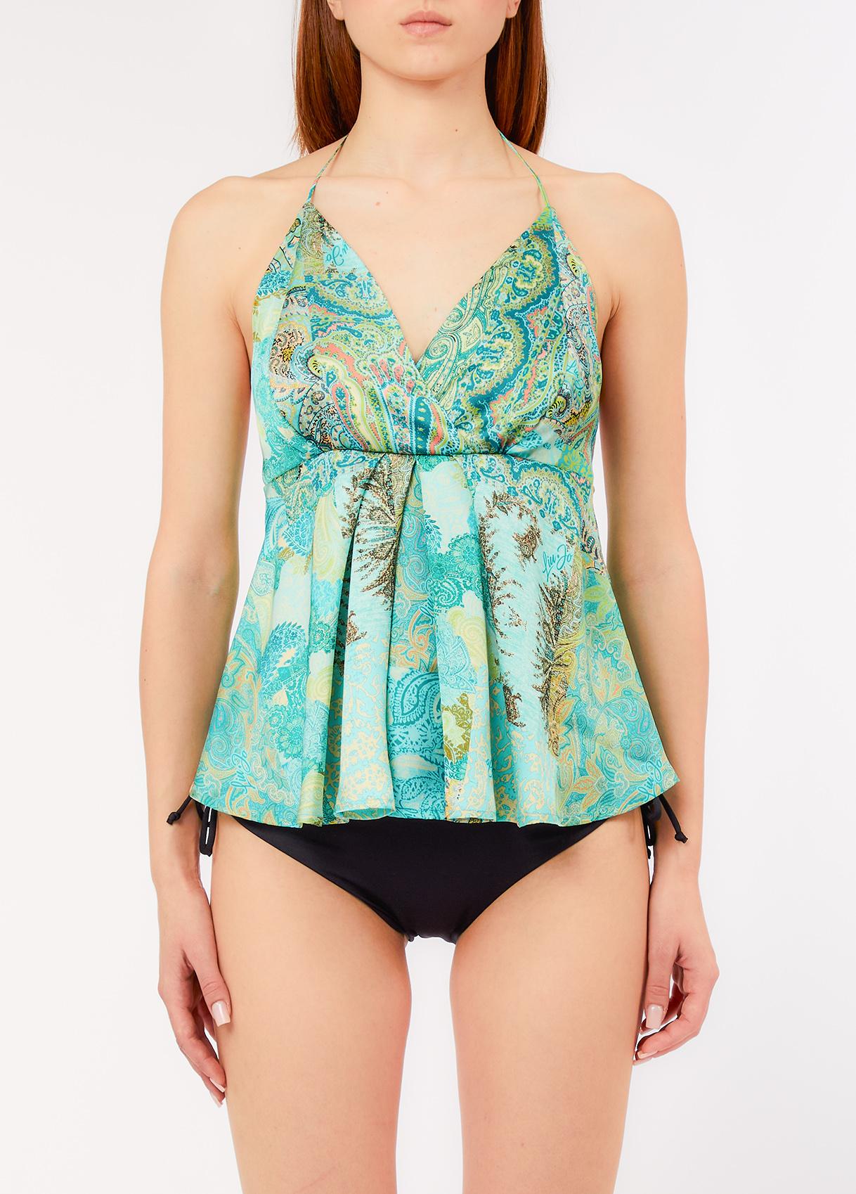 Top Liu Jo Donna con Stampa Paisley e Scollo a V