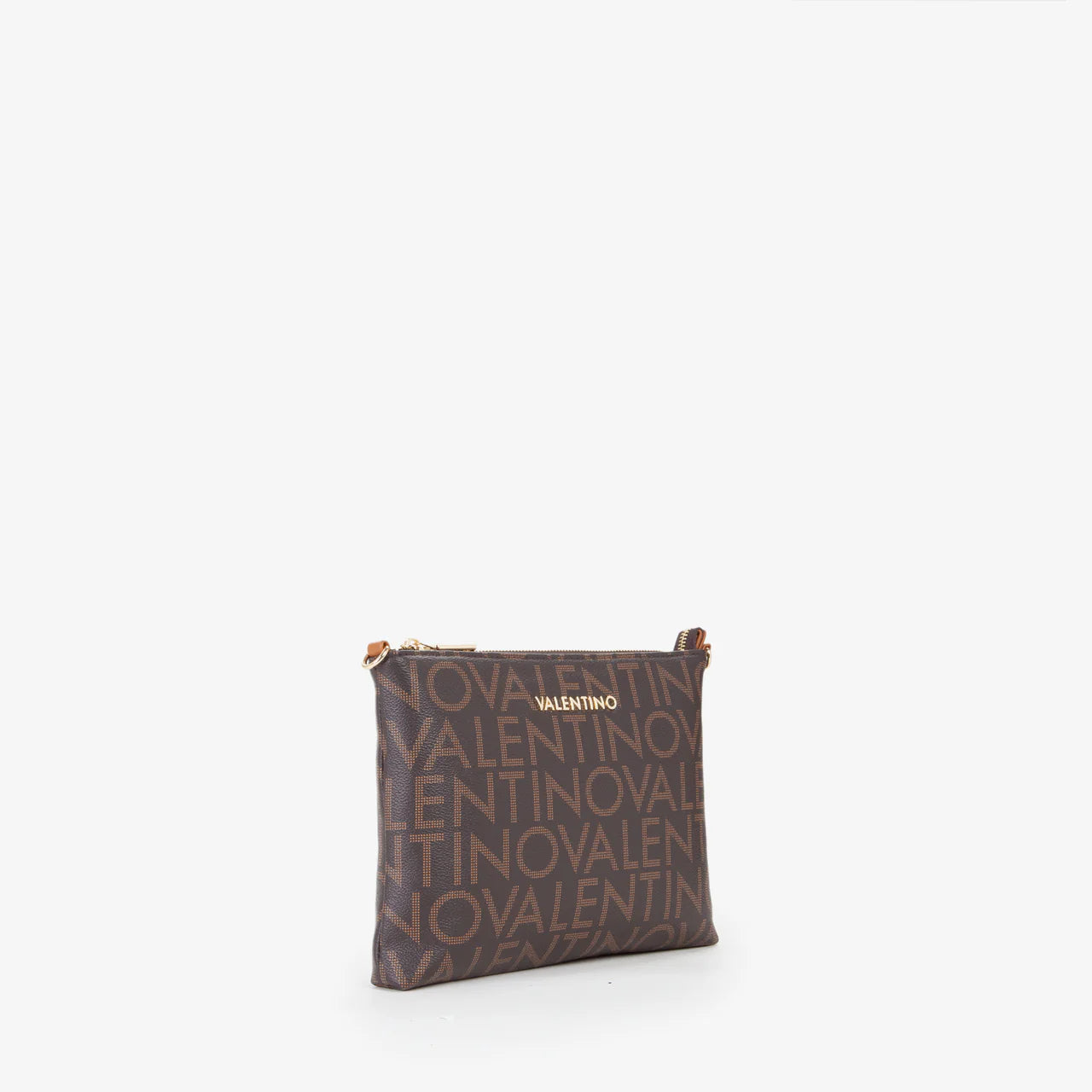 Valentino borsa a tracolla logata con zip Marrone TU | Giò Fashion