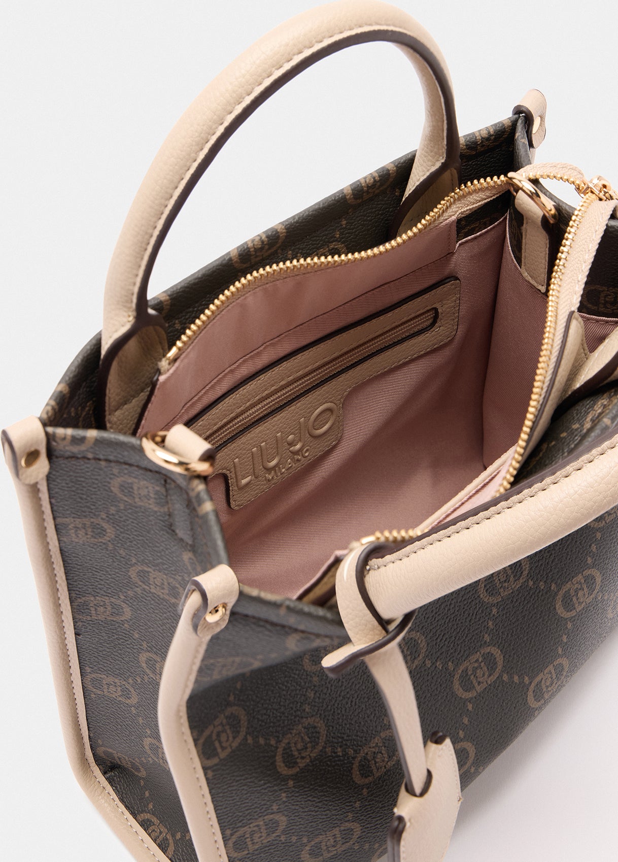Borsa Liu Jo a mano con tracolla e logo all over