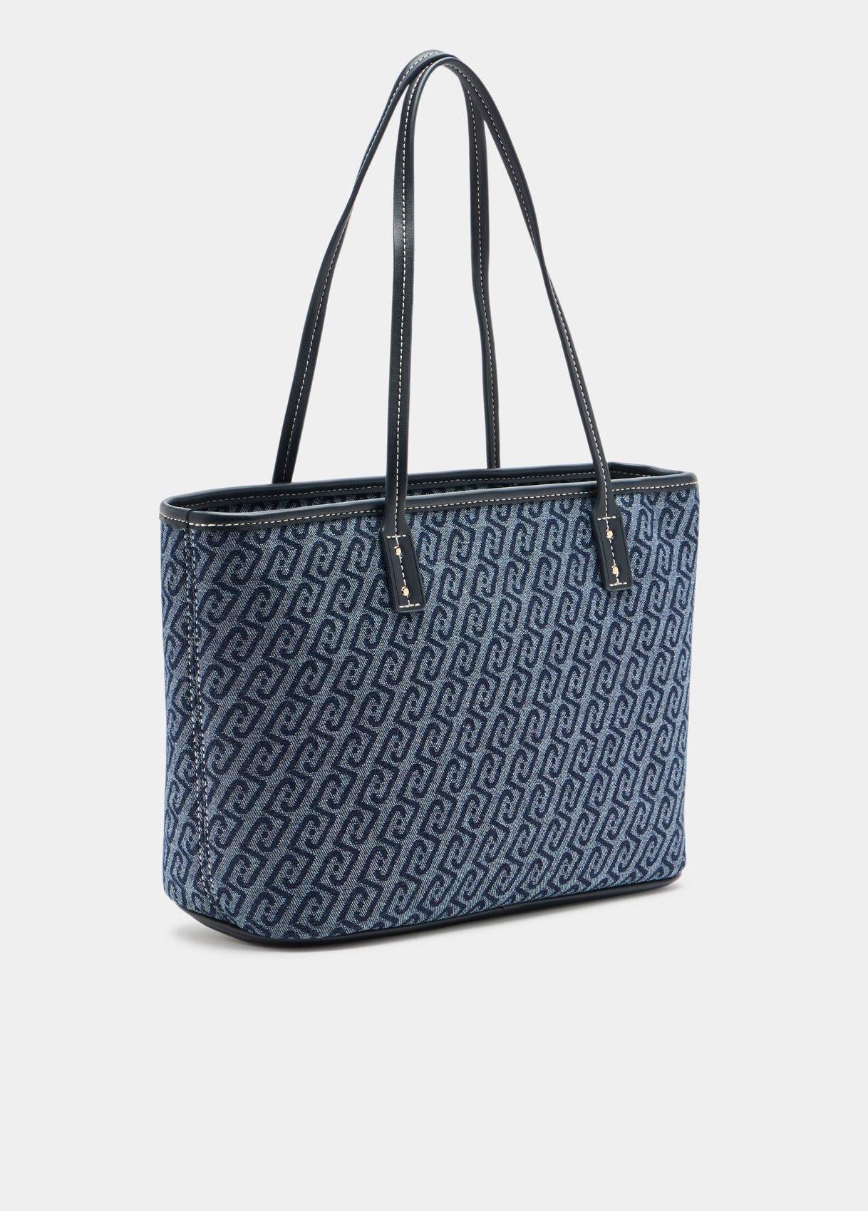Borsa shopper Liu Jo da donna capiente con doppi manici e design moderno BLU TU | Giò Fashion