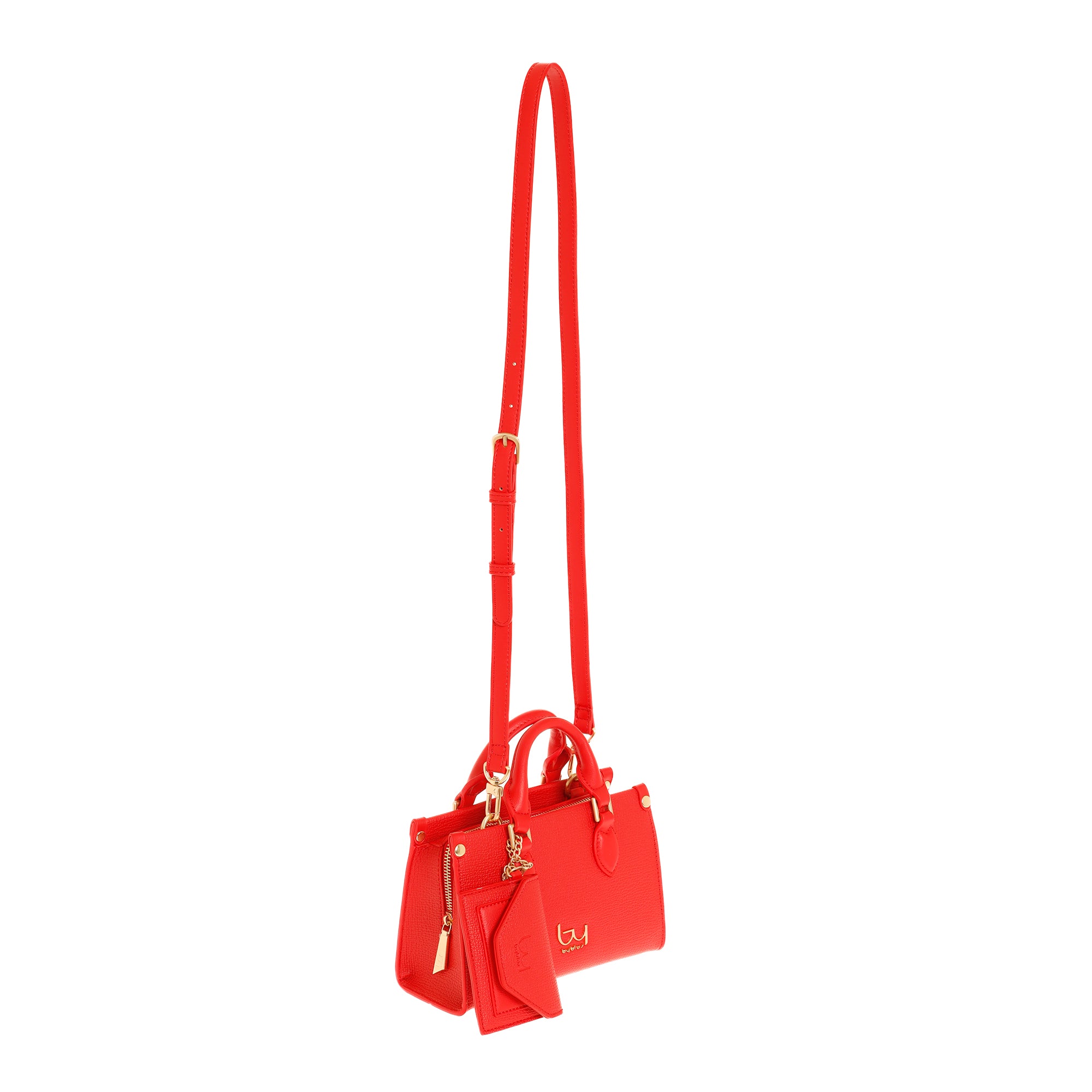 Borsa a mano Byblos donna compatta con tracolla regolabile e accessorio coordinato Rosso TU | Giò Fashion