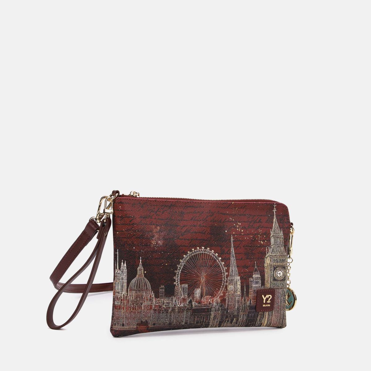 Ynot? Yes Bag Clutch Donna con Tracolla e Tasca Zip