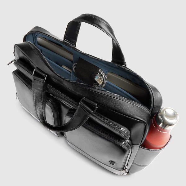 Borsa Piquadro in pelle porta PC e documenti con doppia tasca frontale