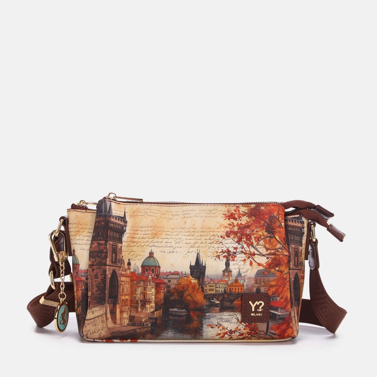 Ynot? Yes Bag Borsa a Spalla Donna con 3 Scomparti