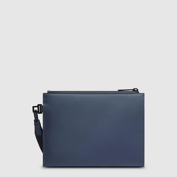 Piquadro pochette da uomo elegante in pelle con cinturino da polso BLU SCURO TU | Giò Fashion