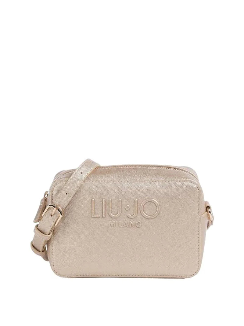Borsa a tracolla Liu Jo dal design compatto con logo frontale Beige TU | Giò Fashion