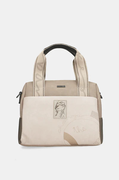Borsa a Mano Anekke Donna con Tracolla Regolabile e Doppi Manici Beige TU | Giò Fashion
