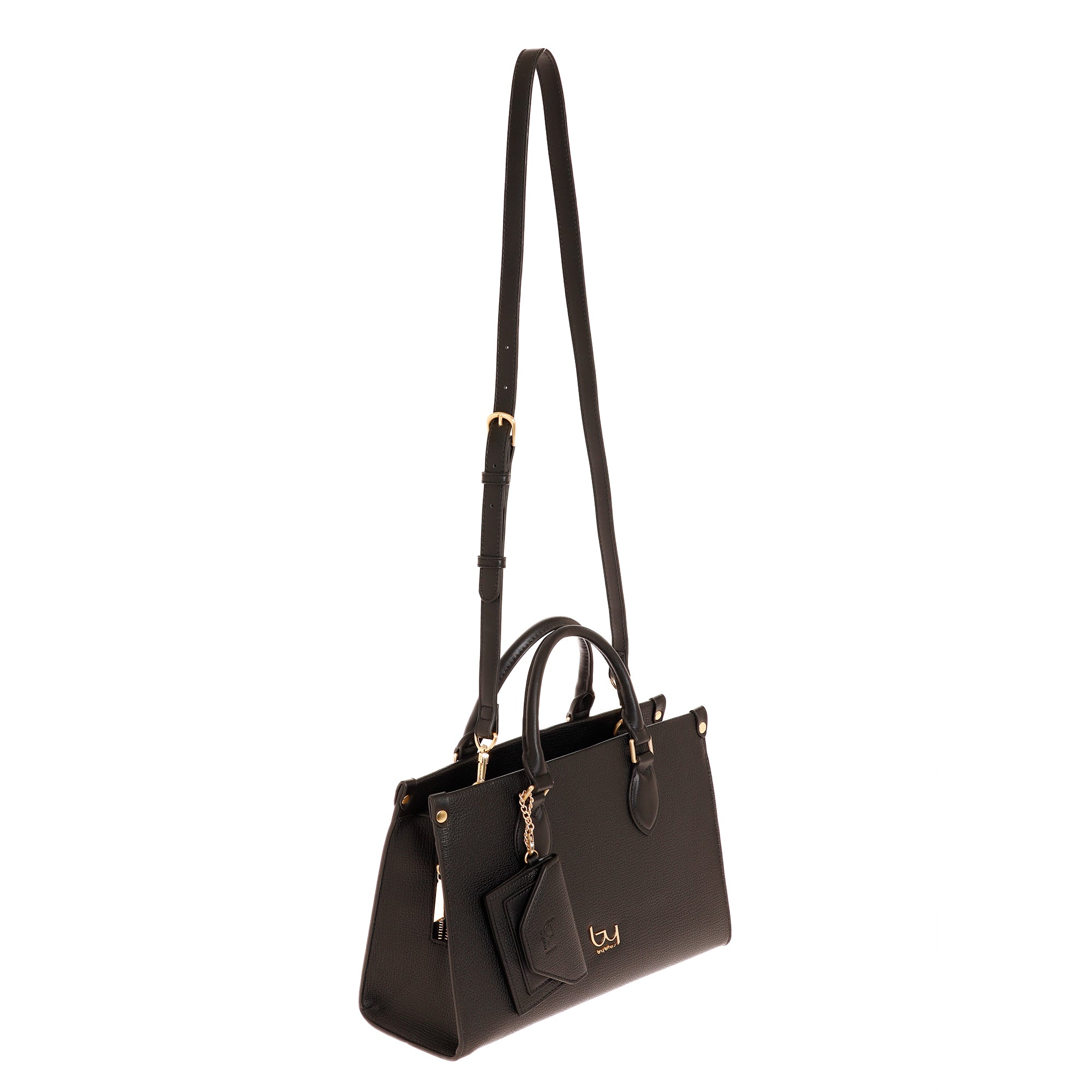 Borsa a mano Byblos donna compatta con tracolla regolabile e accessorio coordinato Nero TU | Giò Fashion